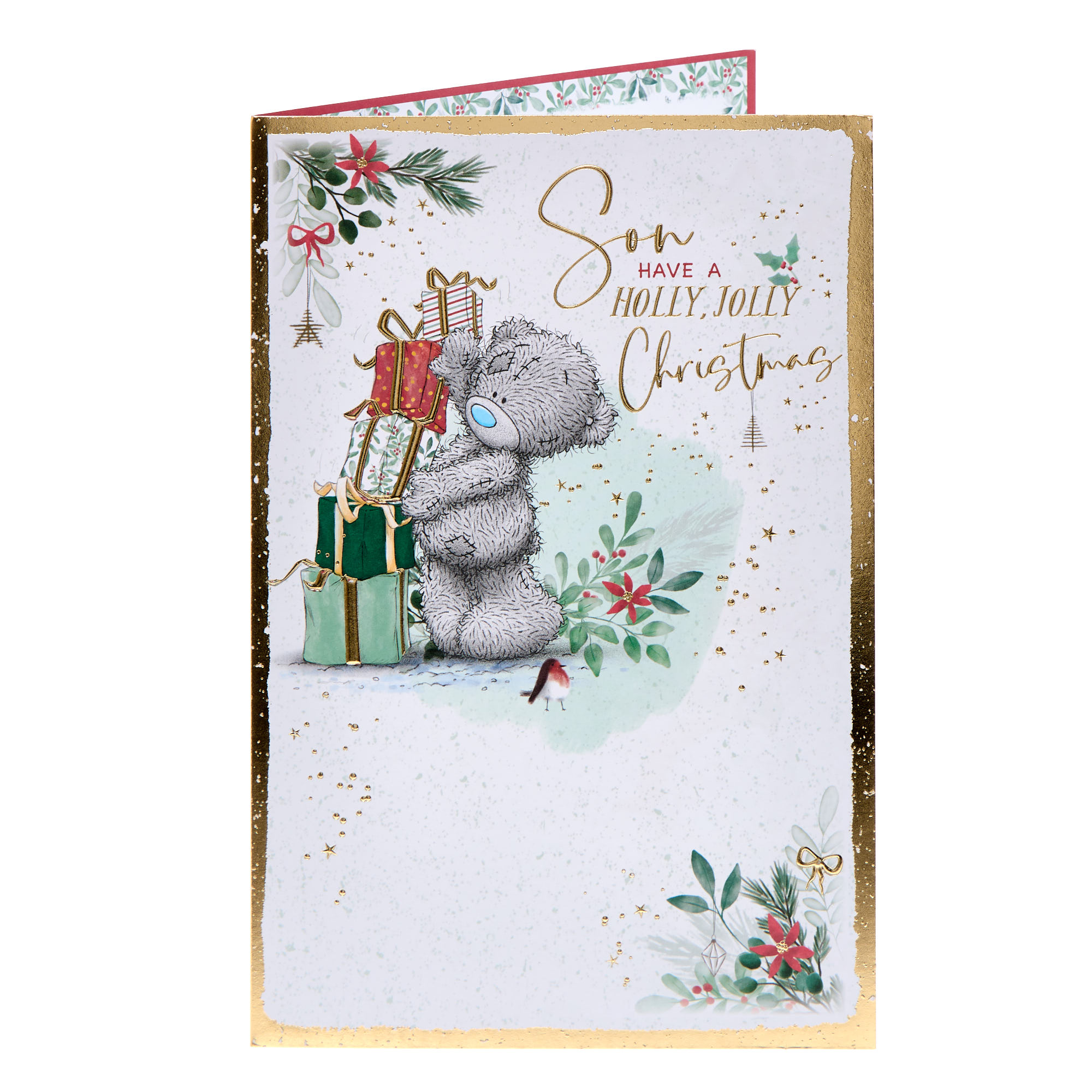 Me To You Tatty Teddy Son Holly Jolly Christmas Card