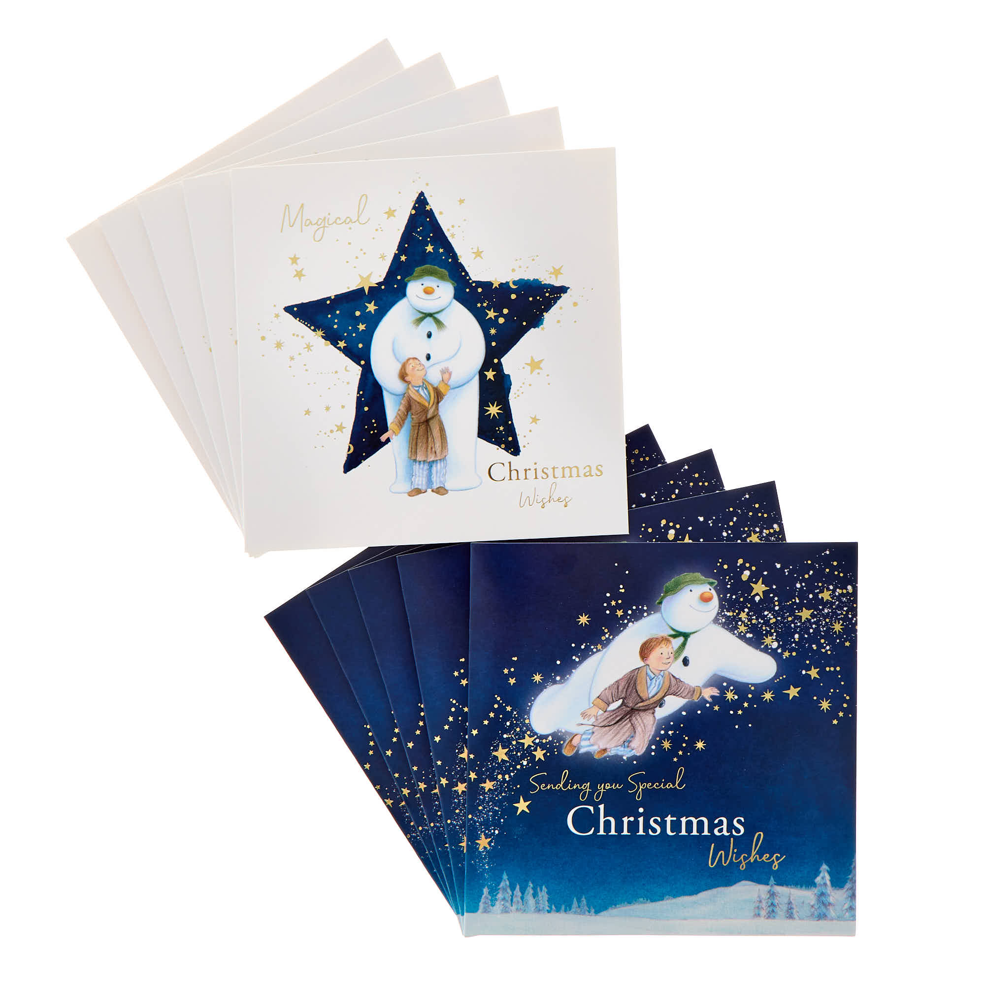 The Snowman Christmas Cards - Pack of 12 (2 Designs)