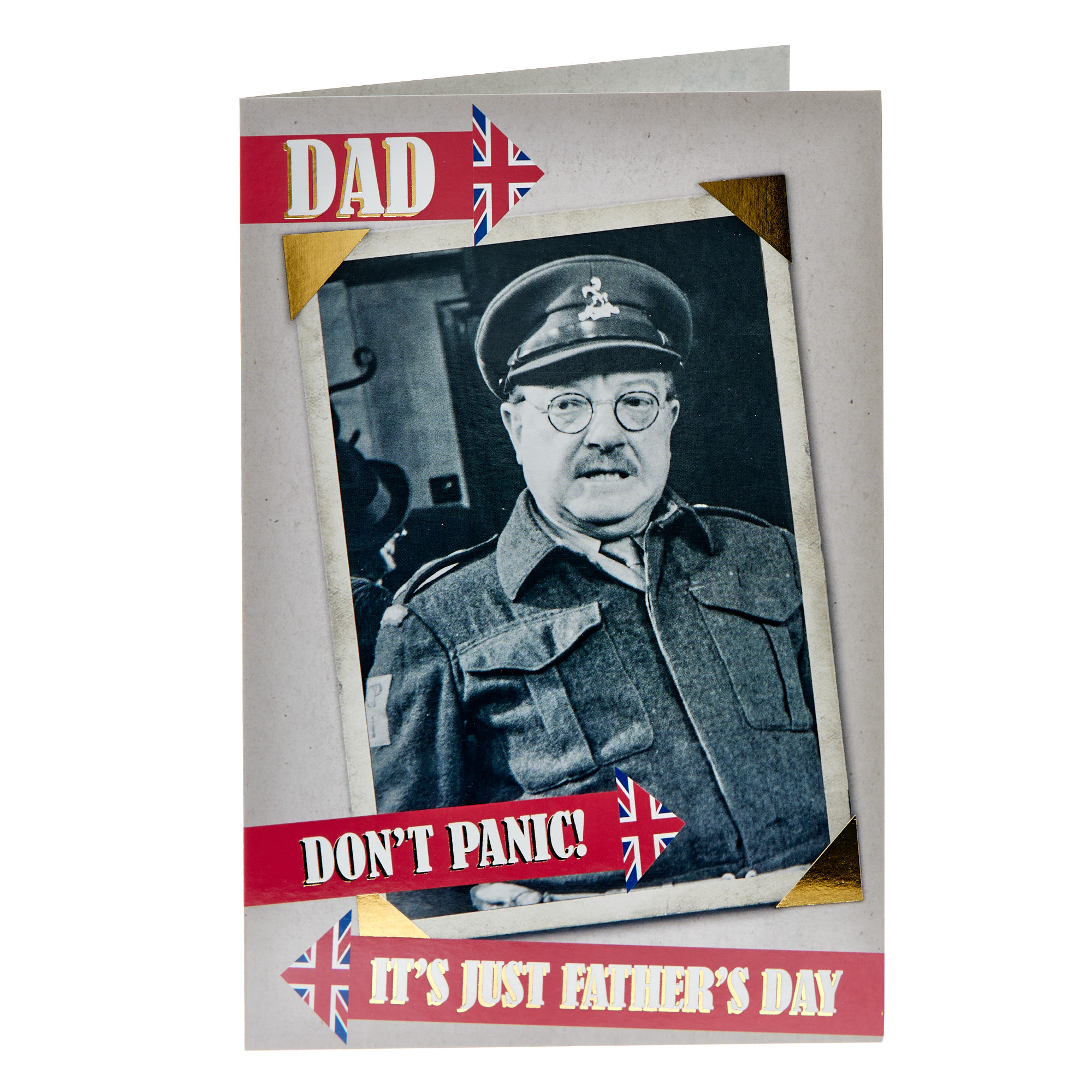 Dad Don't Panic Dad's Army Father's Day Card