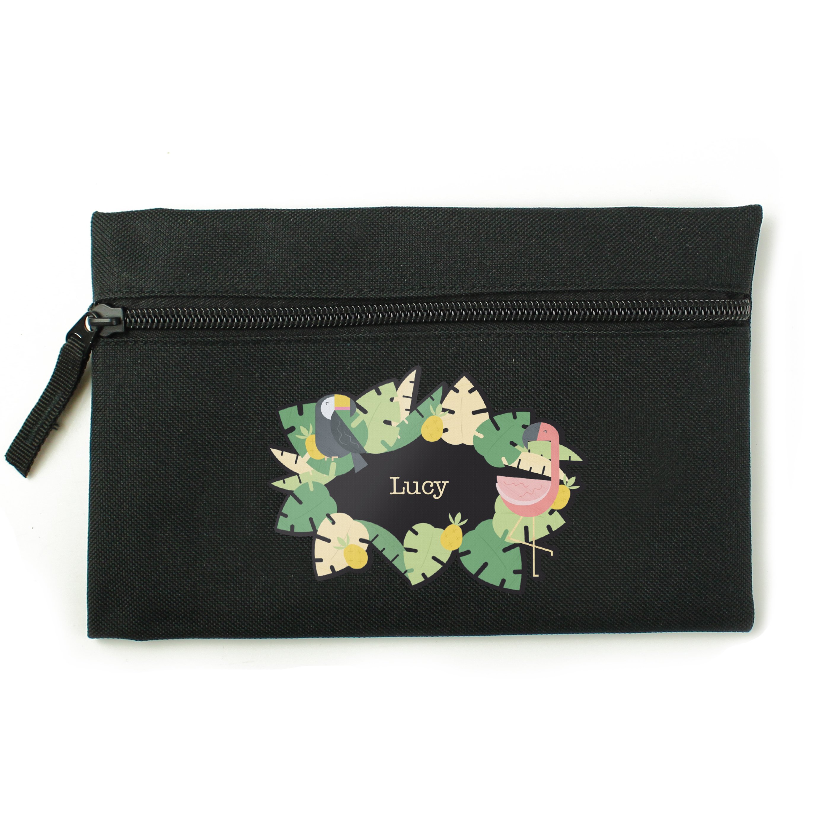 Personalised Pencil Case - Tropical Flamingo