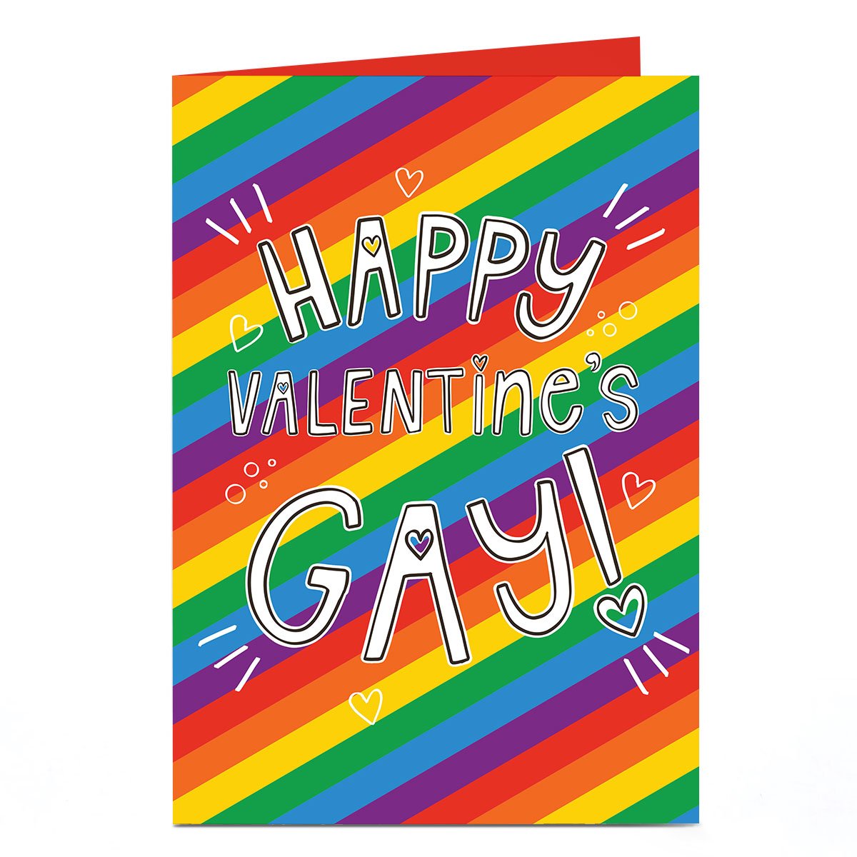 Personalised Valentine's Day Card - Happy Valentine's Gay