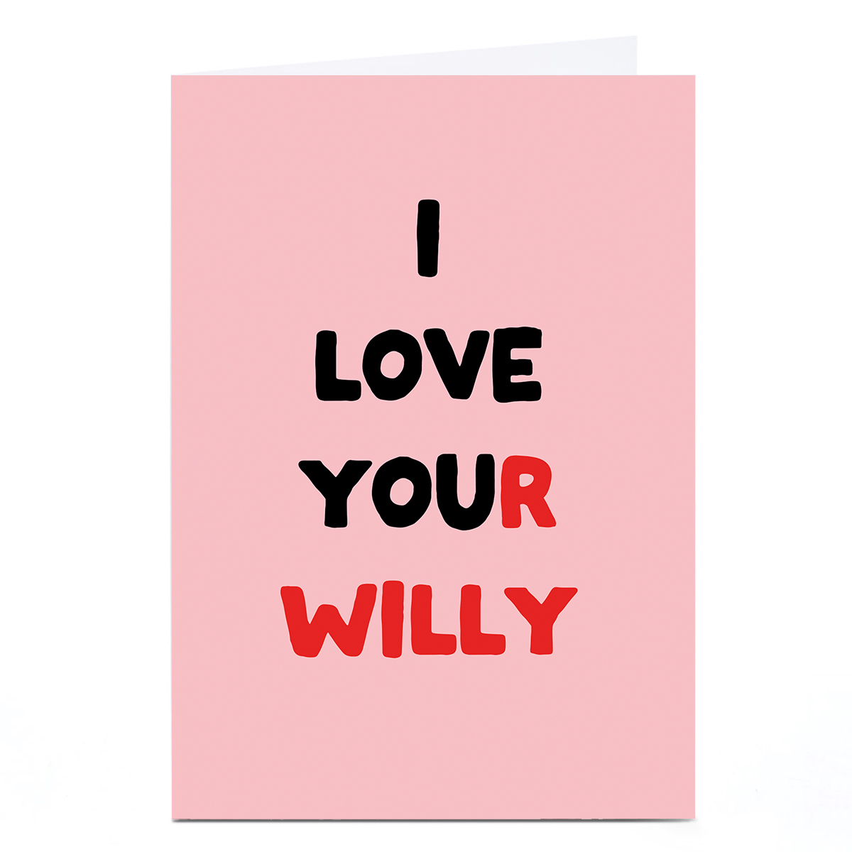 Personalised Ohh Deer Valentine's Day Card - I Love You(r Willy)