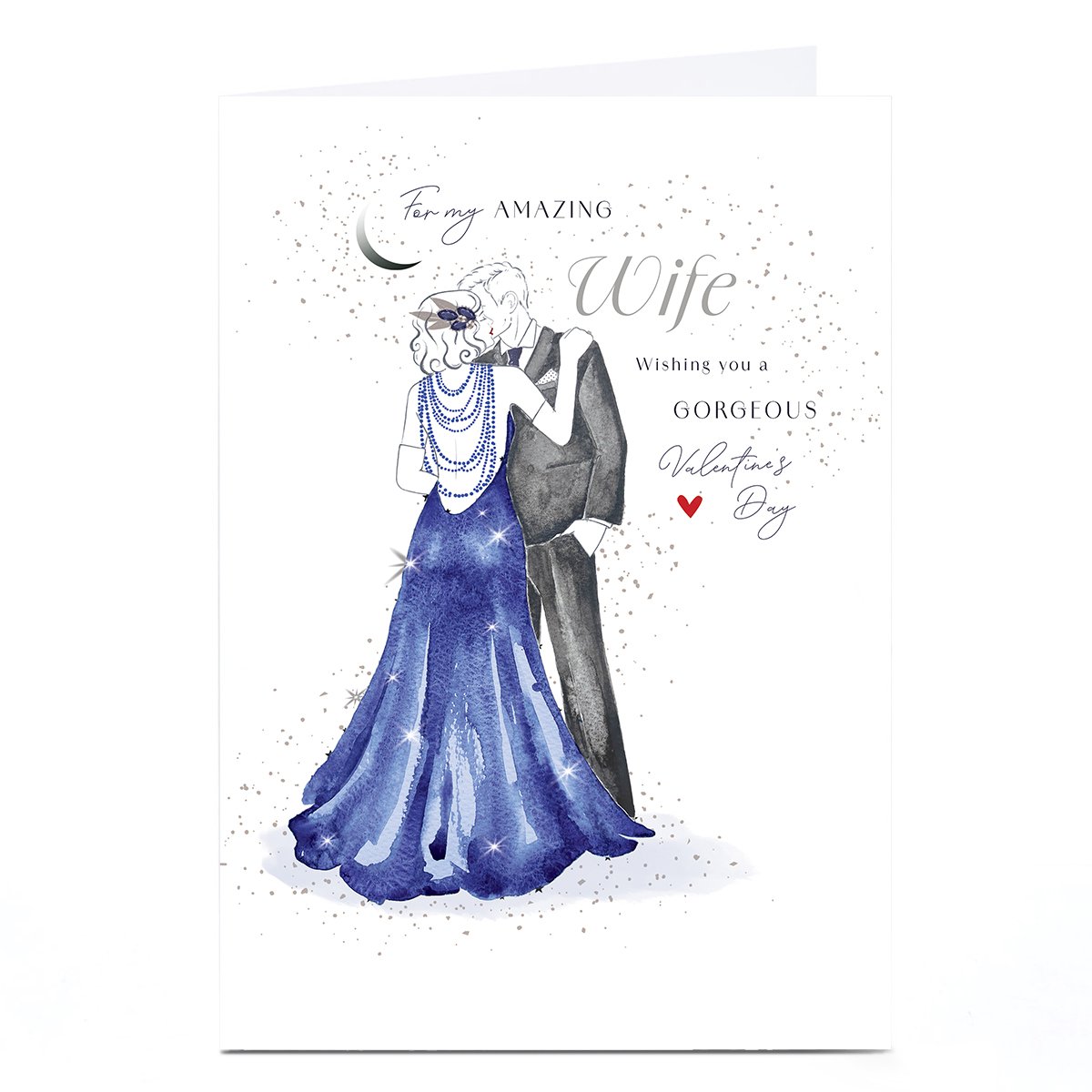 Personalised Valentine's Day Card - Vintage Couple, Wife