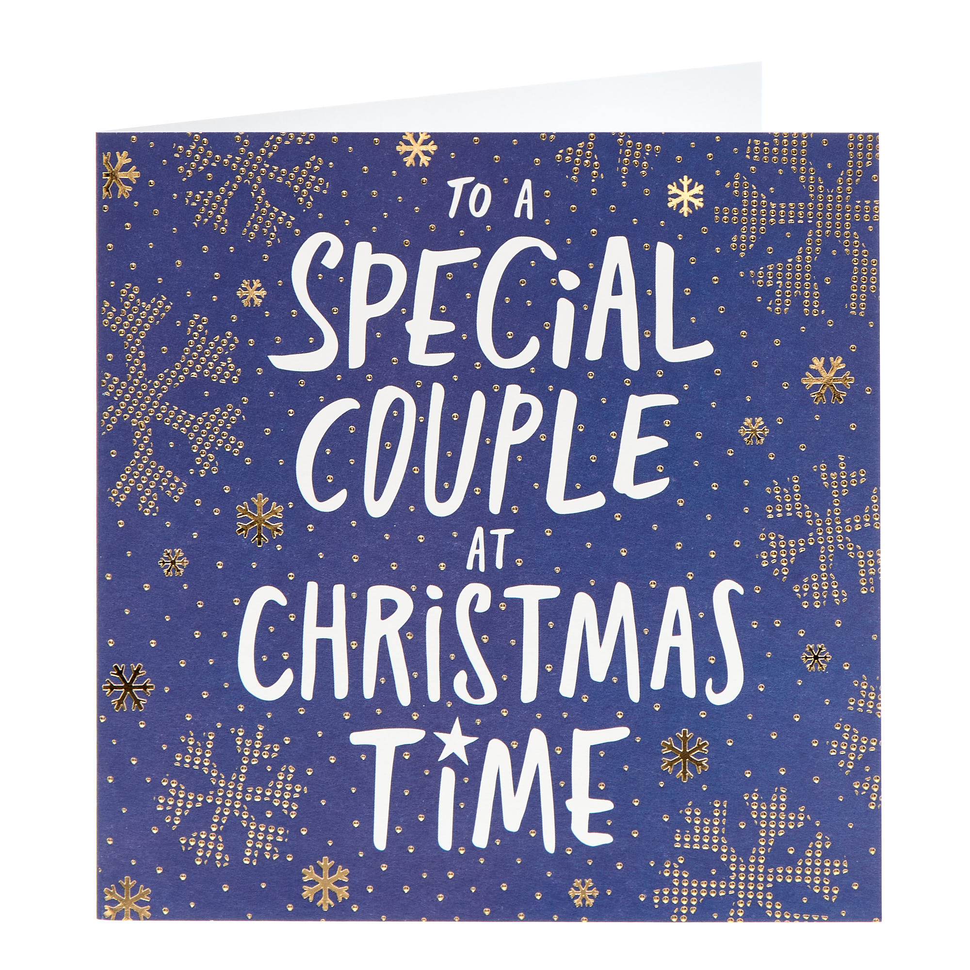 To A Special Couple Snowflakes Christmas Card