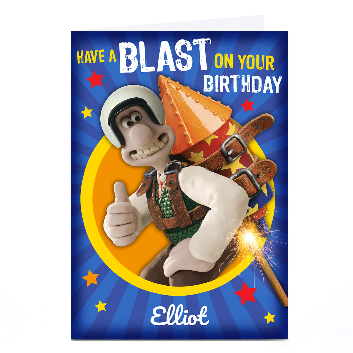 Personalised Wallace and Gromit Birthday Card - Have A Blast