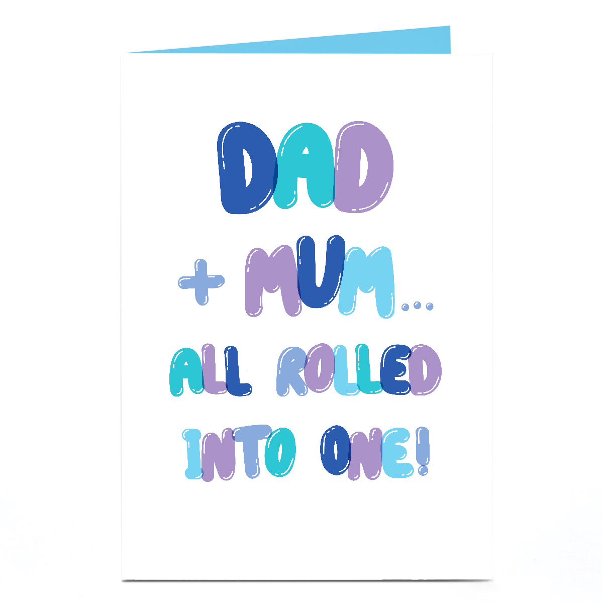 Personalised Mother's Day Card - Dad and Mum All Rolled into One