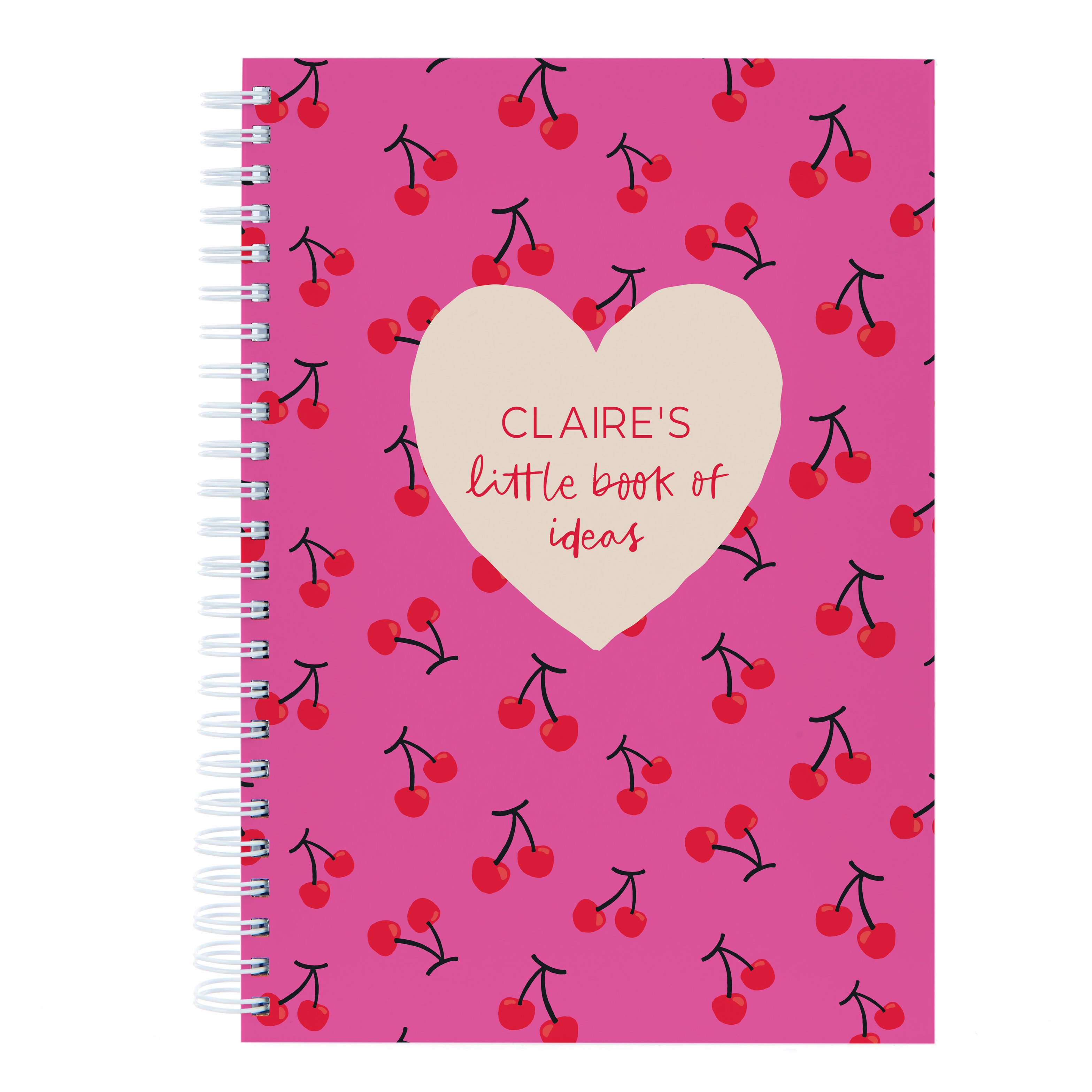 Personalised Notebook - Pink Cherry Print