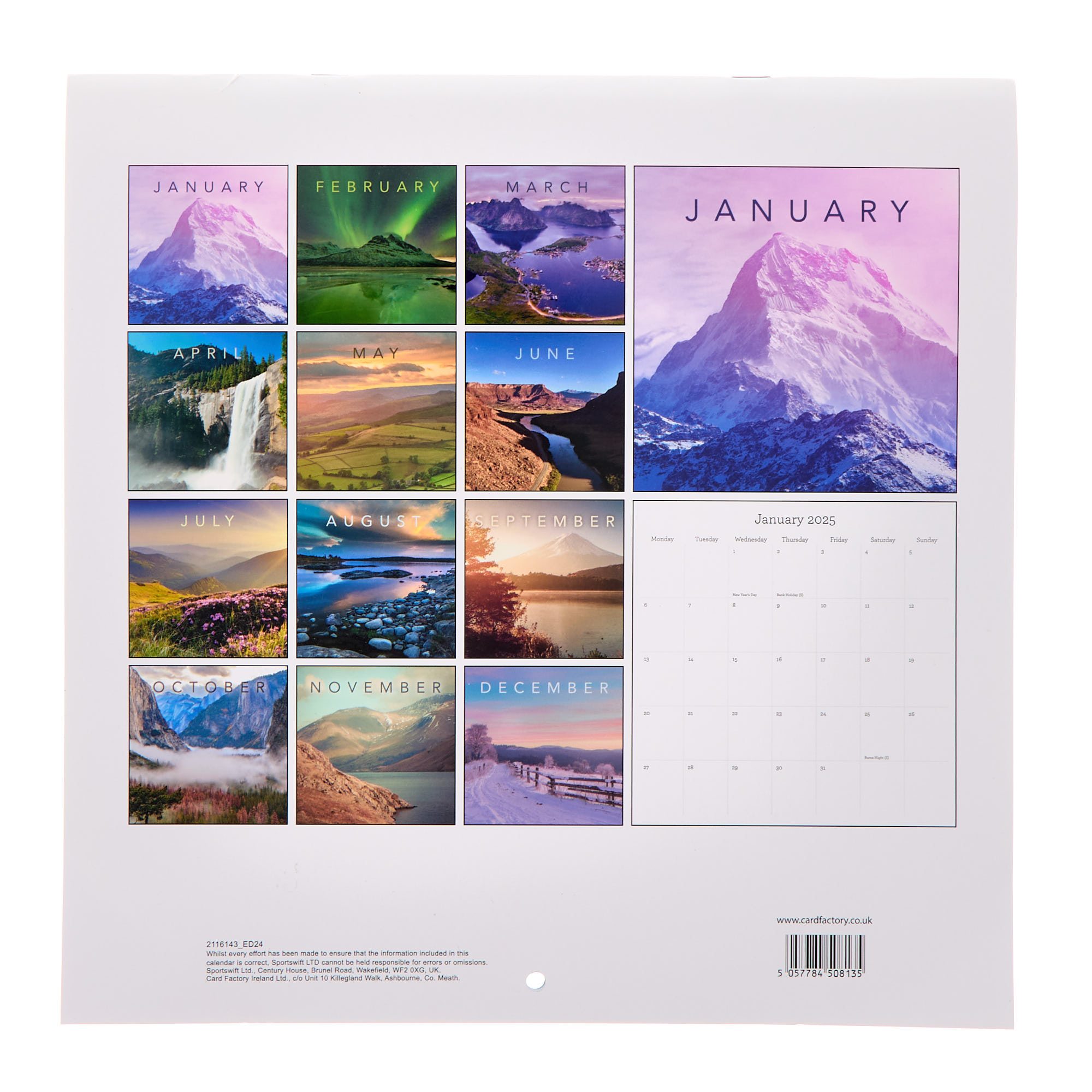 Beautiful World 2025 Square Calendar