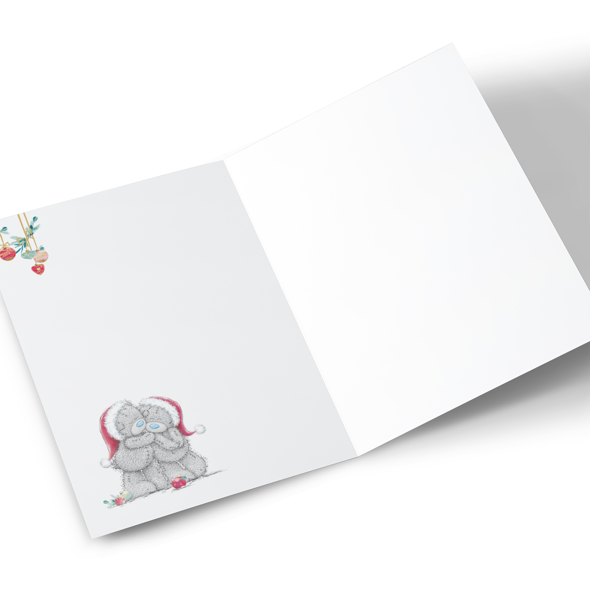 Personalised Tatty Teddy Christmas Card - Kissing Bear, One I Love