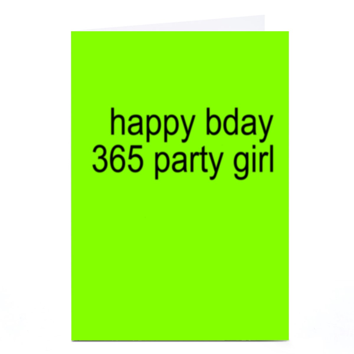 Personalised Birthday Card - 365 Party Girl