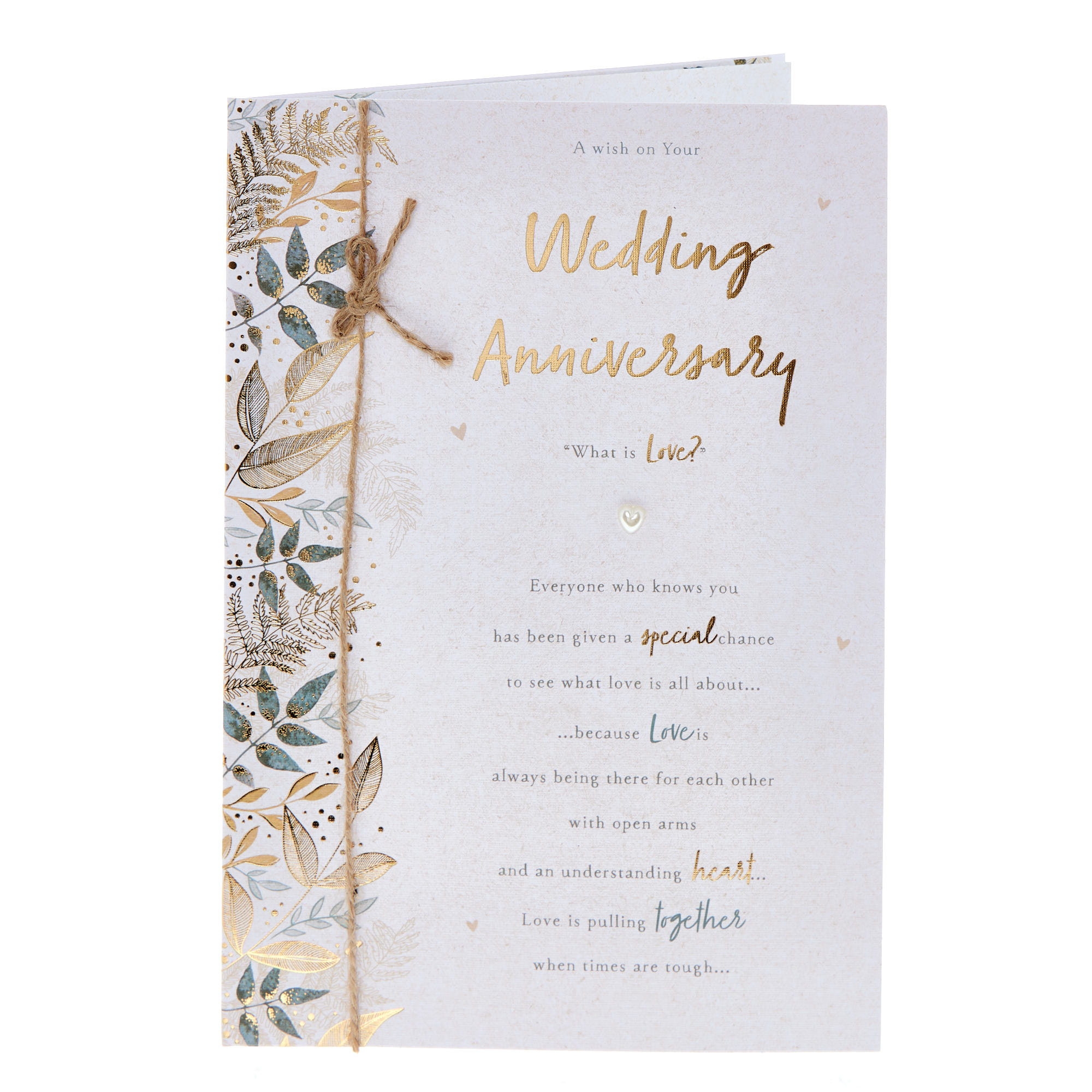 What Is Love Wedding Anniversary Card