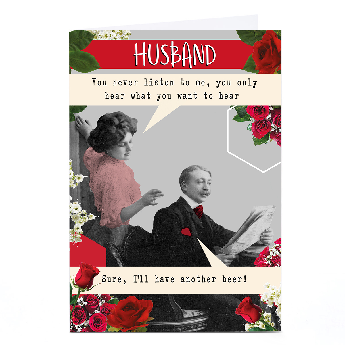 Personalised Valentine's Day Card - Husband Never Listen 