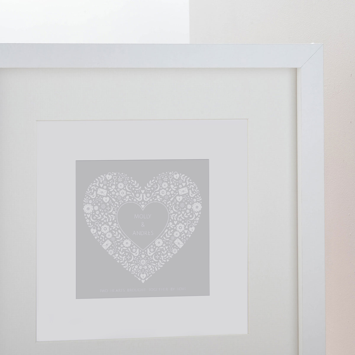 Personalised Names Heart Square Print