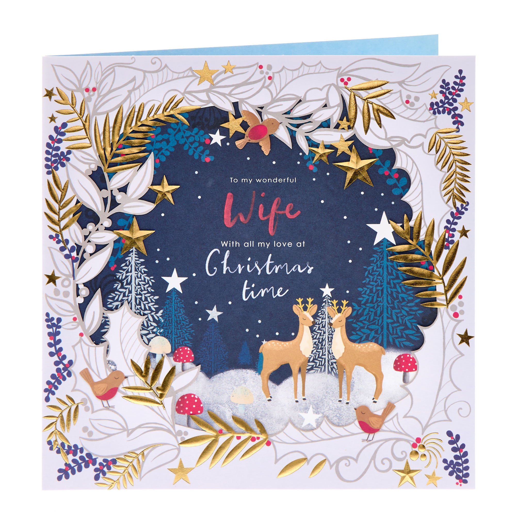 Wonderful Wife Premium Christmas Card