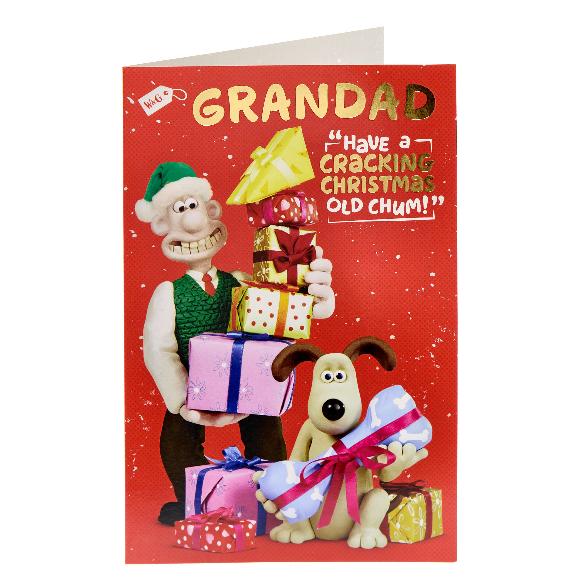 Grandad Wallace & Gromit Christmas Card