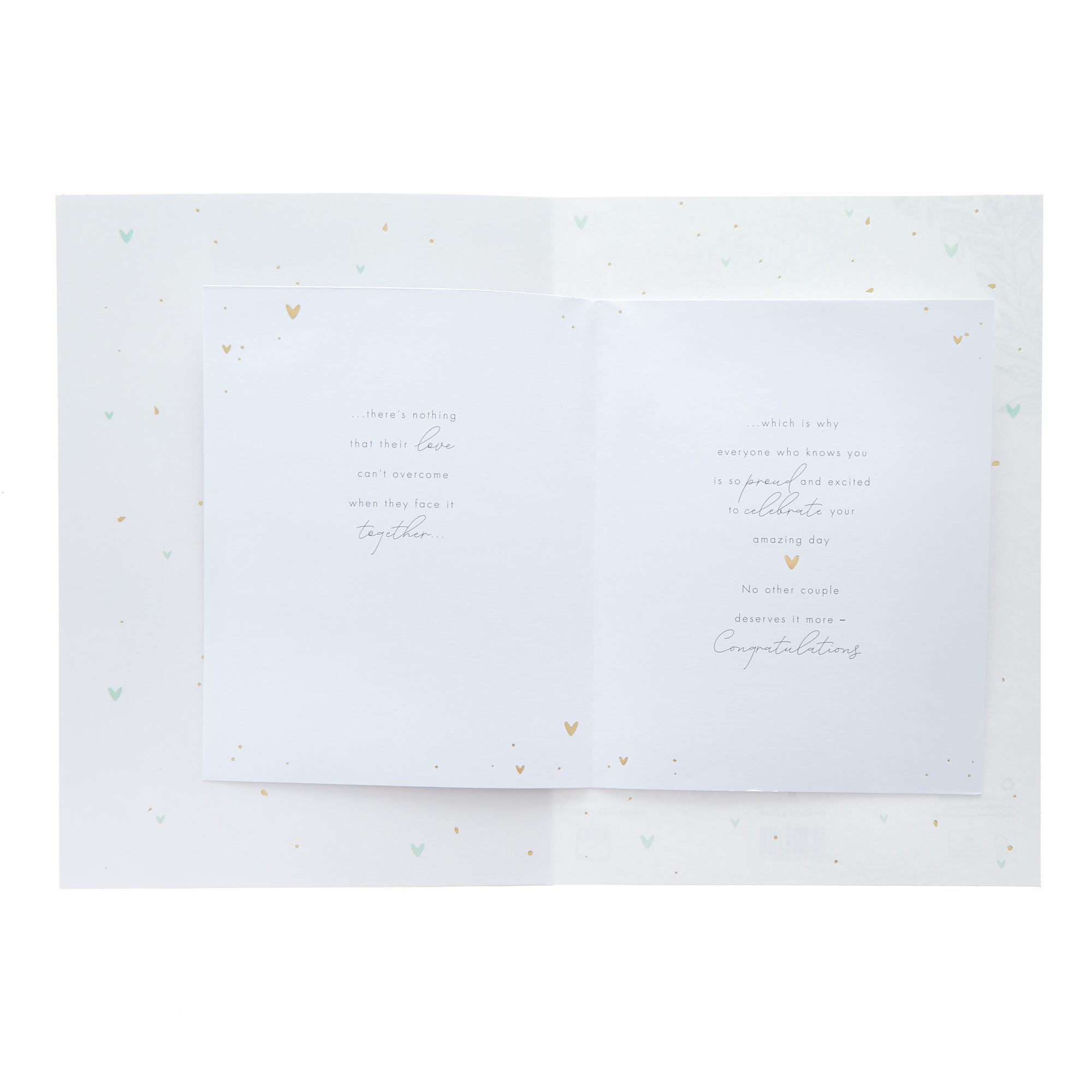 Hearts & Foliage Premium Wedding Card