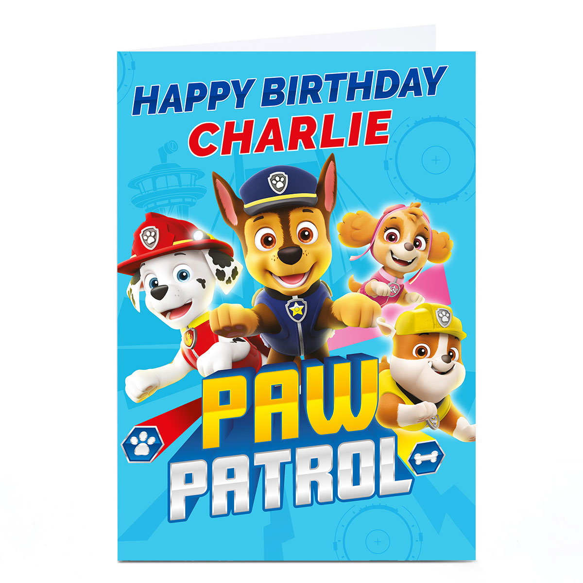 Personalised Paw Patrol Birthday Card - Any Name