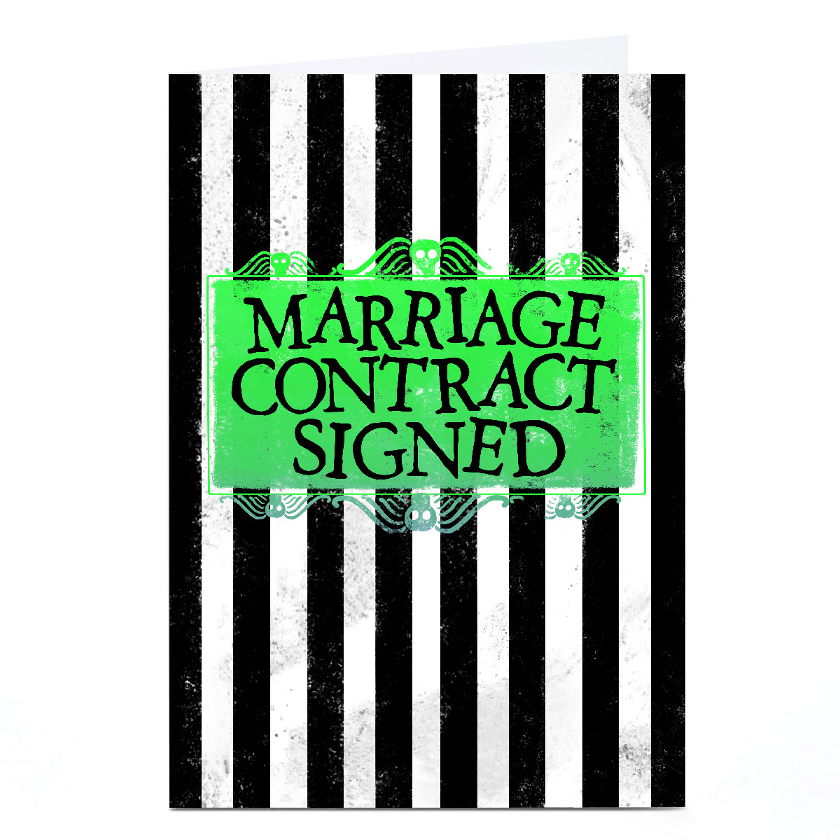 Personalised Wedding Card - Marriage Contract Signed