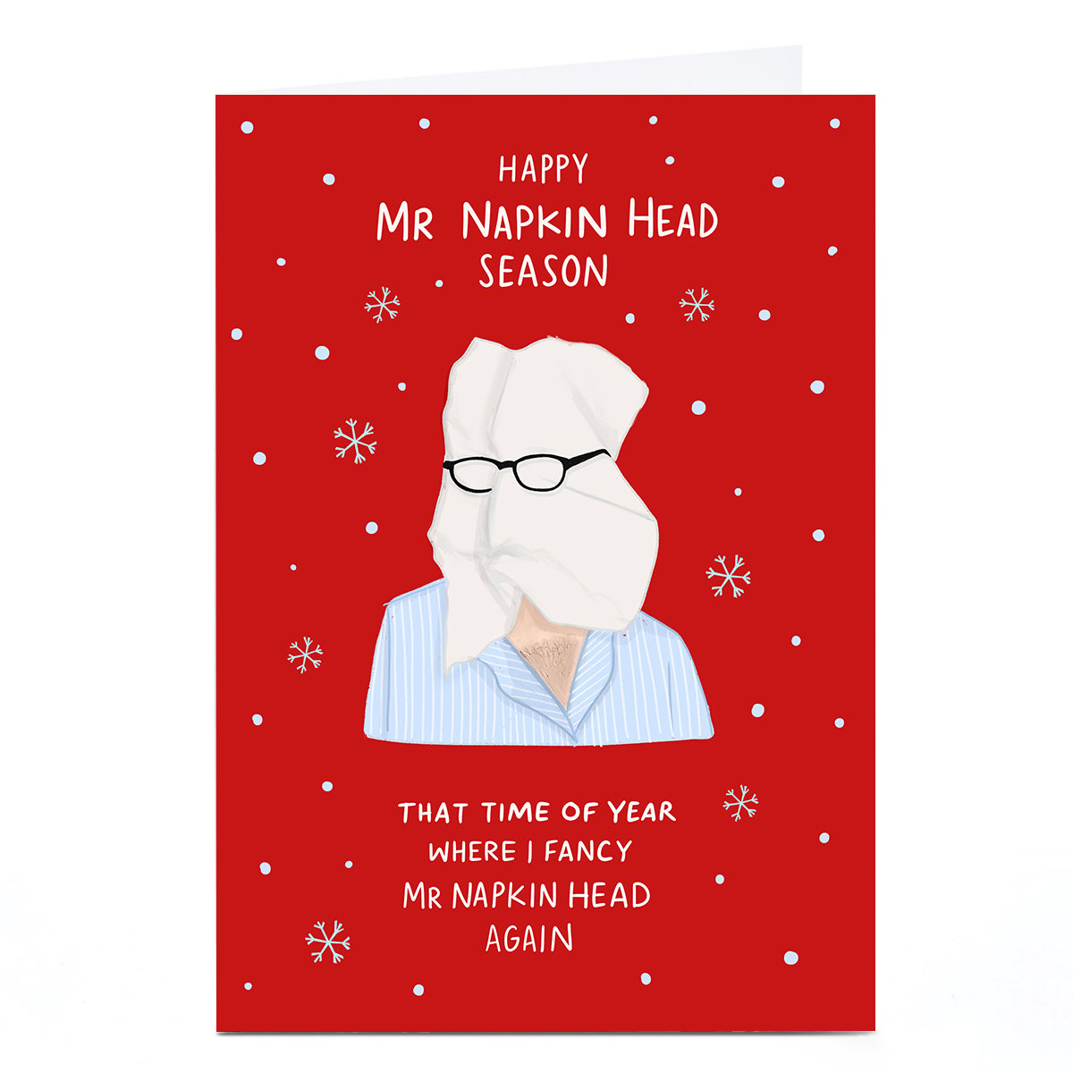 Personalised Christmas Card - Mr Napkin Head