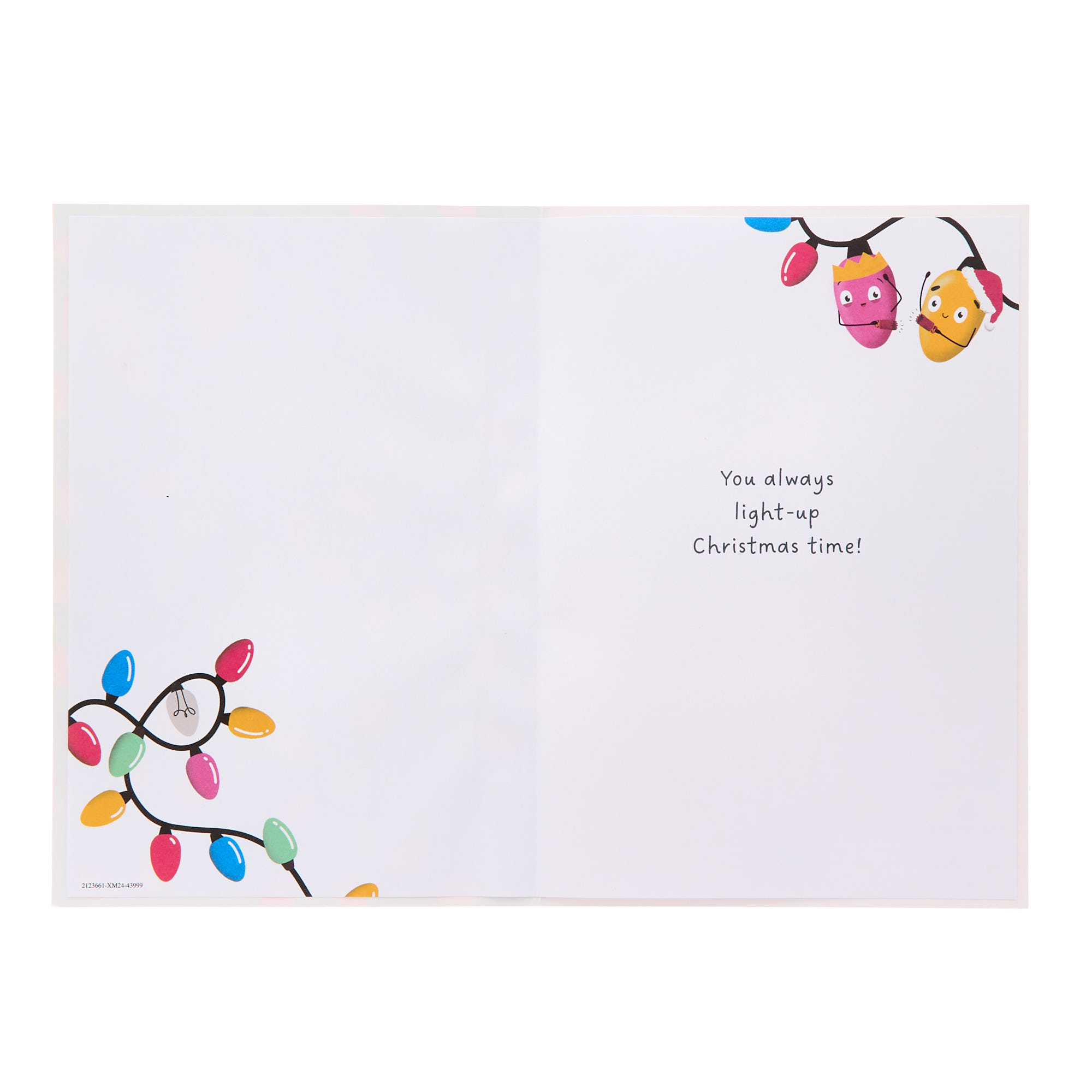 Nanna & Grandad Fairy Lights Christmas Card