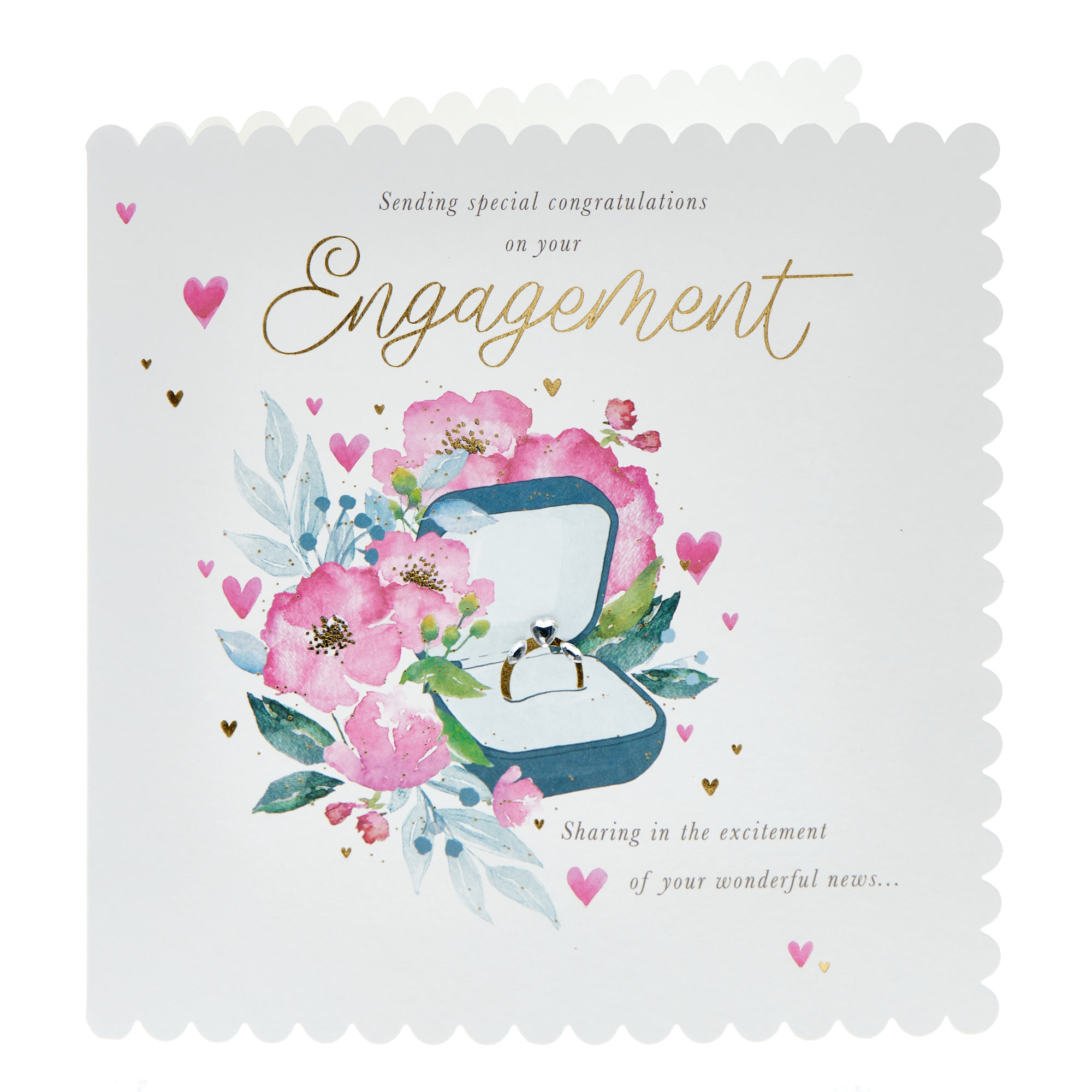 Congratulations Ring In Box Engagement Card