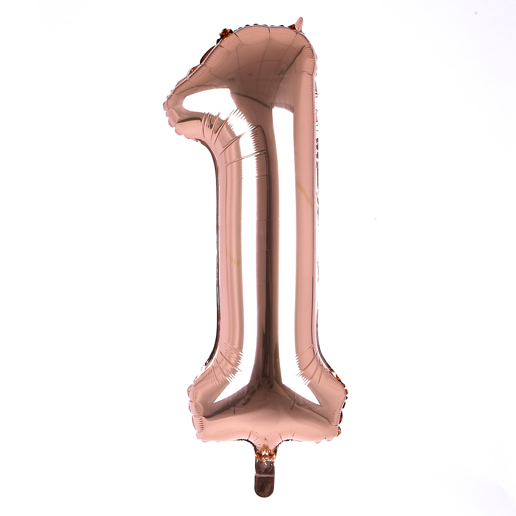 Age 21 Giant Foil Helium Numeral Balloons - Rose Gold (deflated)