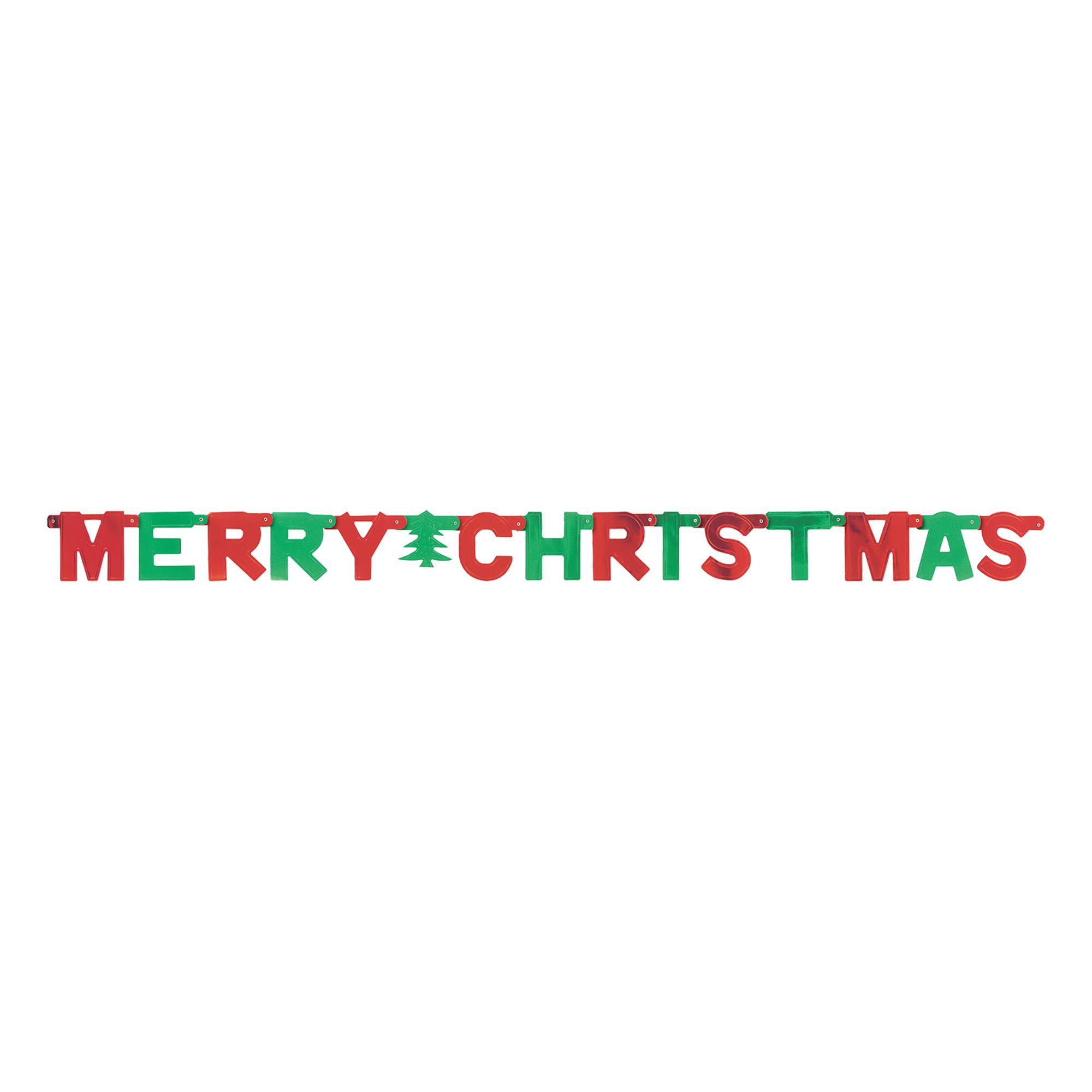 Red & Green Merry Christmas Banner