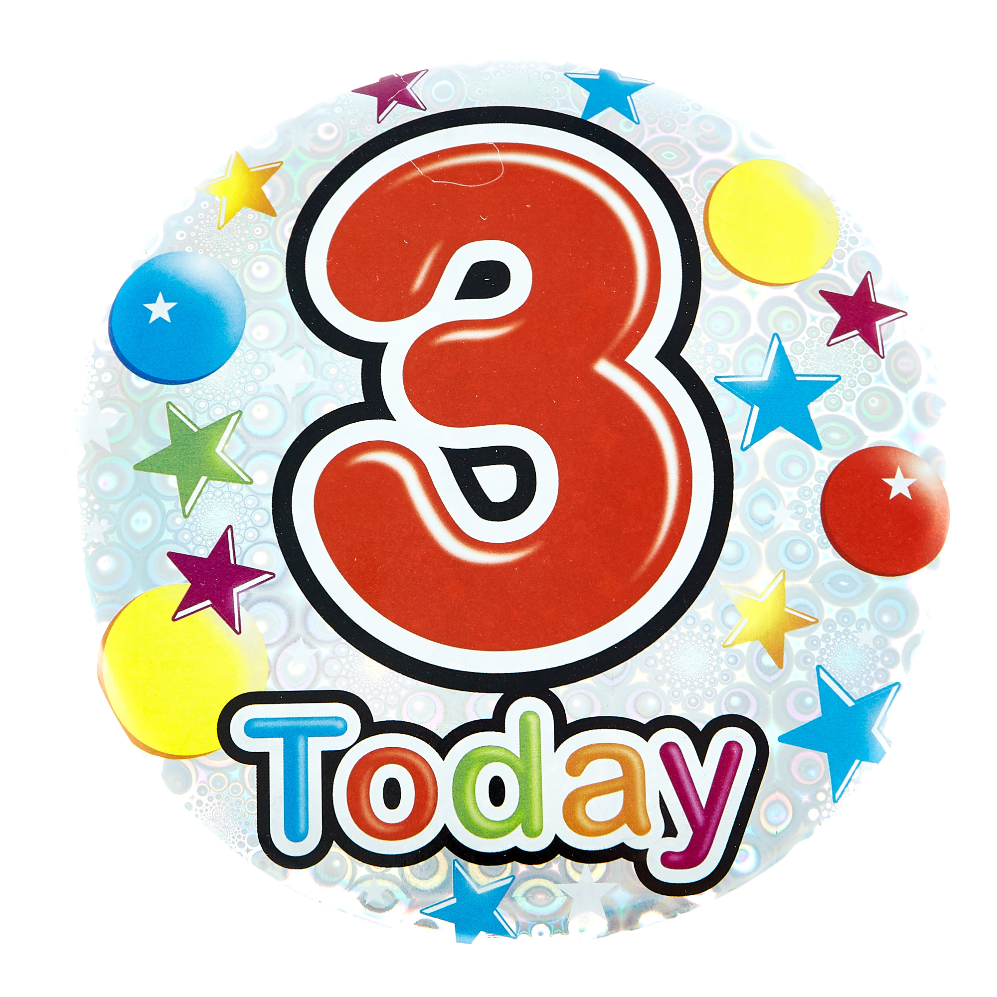 Giant 3rd Birthday Badge - Silver