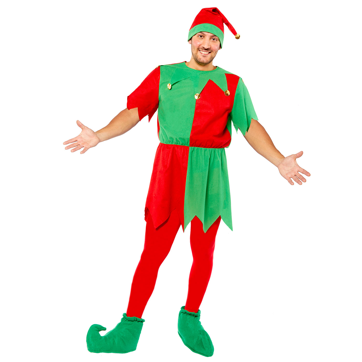 Buy Basic Elf Adult Fancy Dress Costume for GBP 13.99 | Card Factory UK