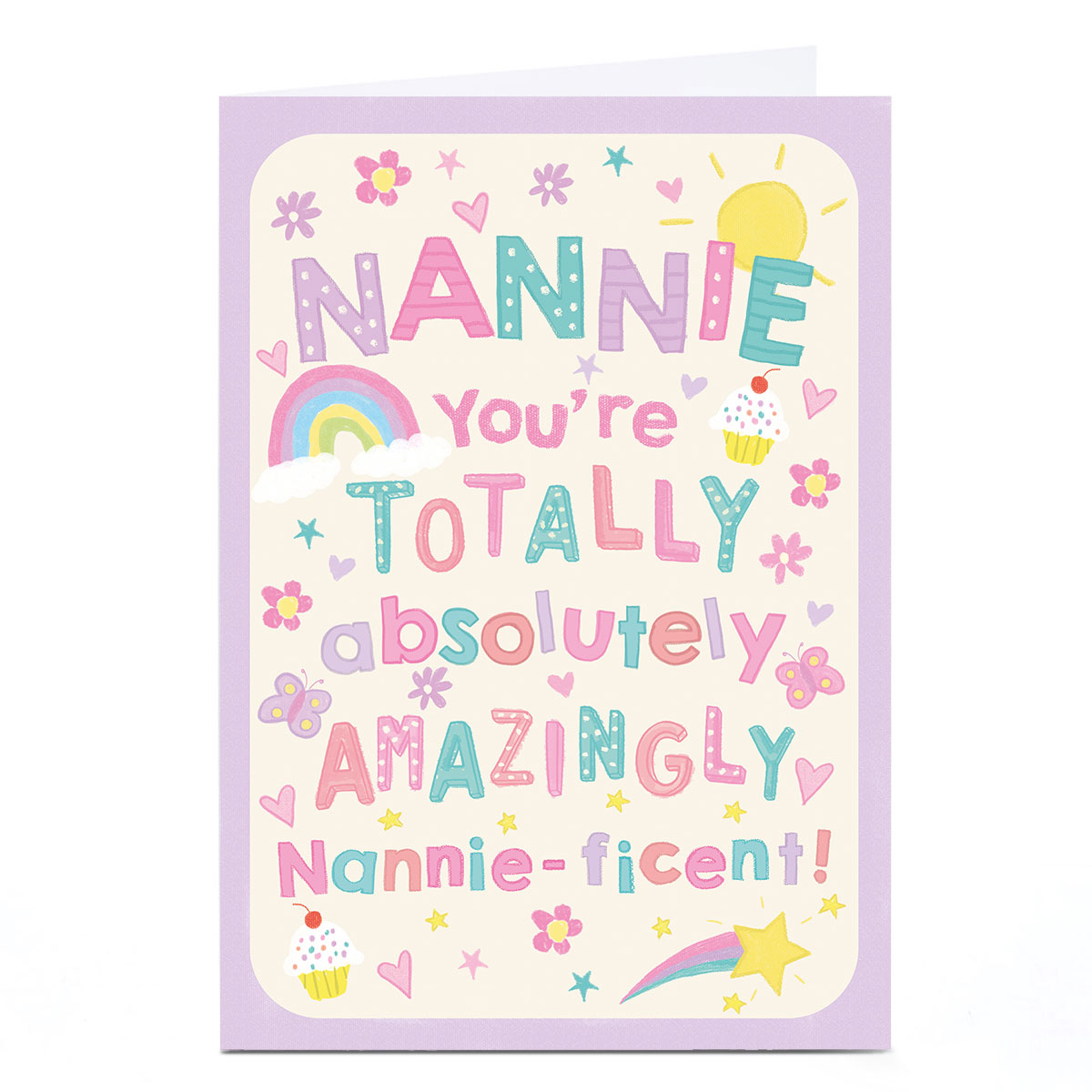 Personalised Birthday Card - Amazingly Nannie-ficent, Nannie