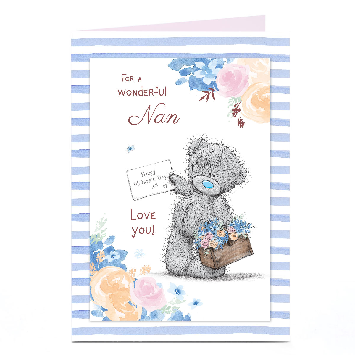 Personalised Tatty Teddy Mother's Day Card - Happy Mother's Day Note, Nan