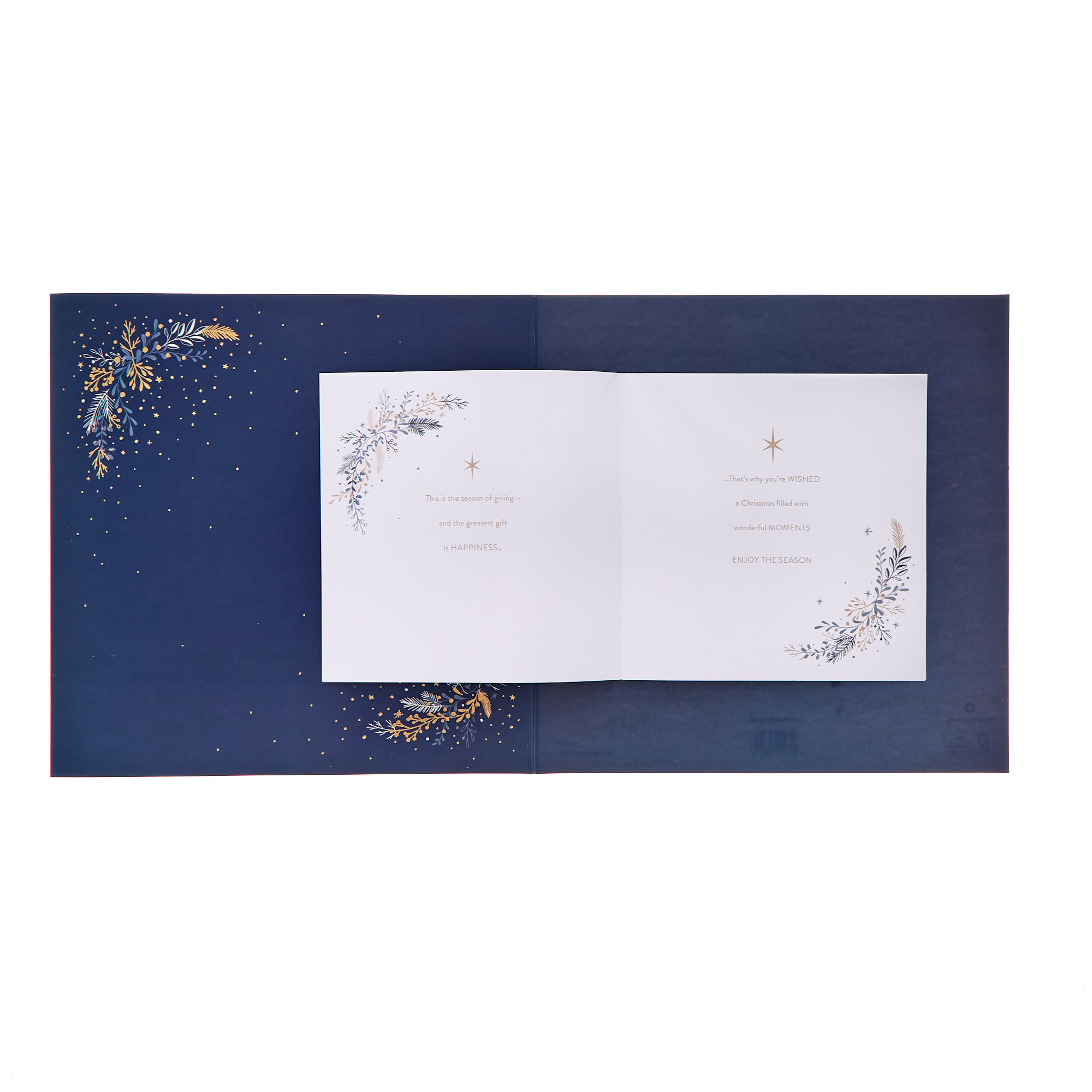 Navy & Gold Tree Premium Christmas Card