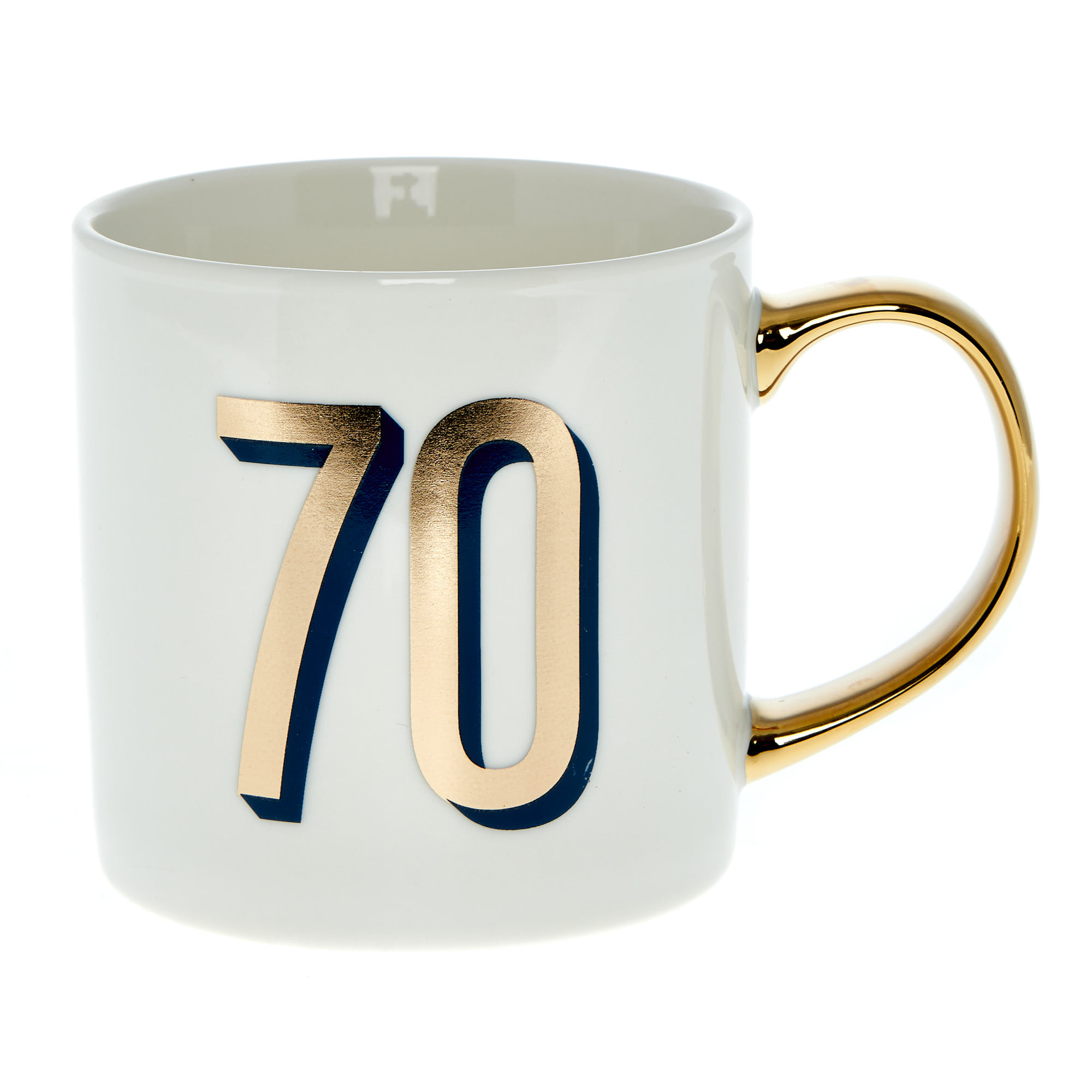 Blue & Gold 70th Birthday Mug in a Box