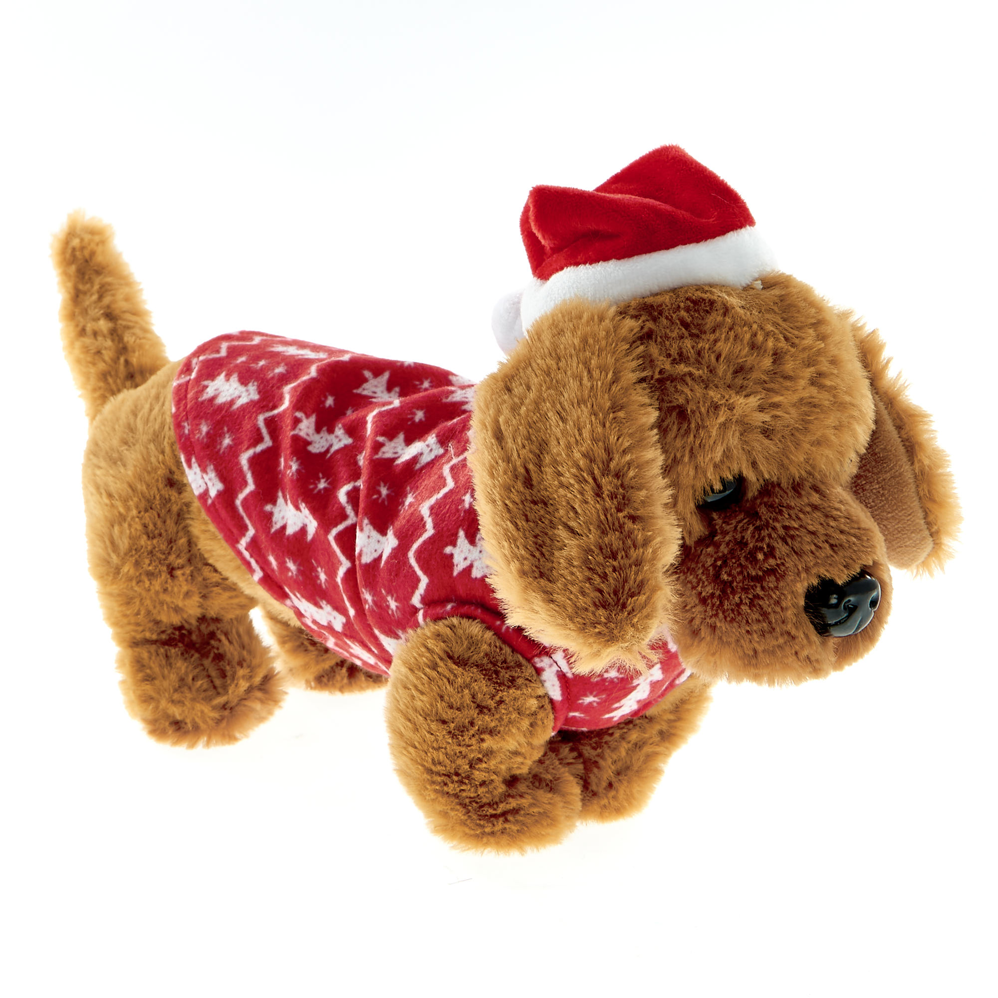 Medium Christmas Sausage Dog Soft Toy