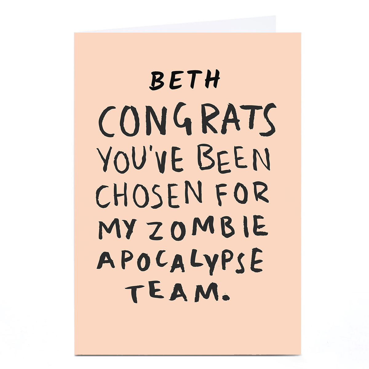 Personalised Whale & Bird Card - Zombie Apocalypse Team 