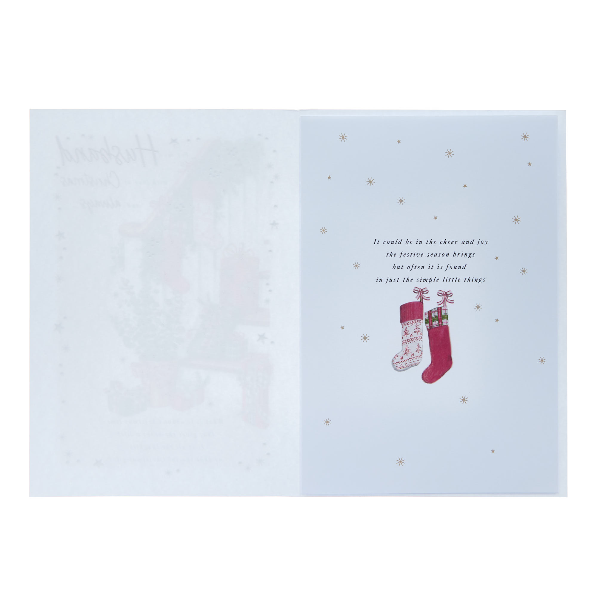 Husband Festive Staircase Christmas Card