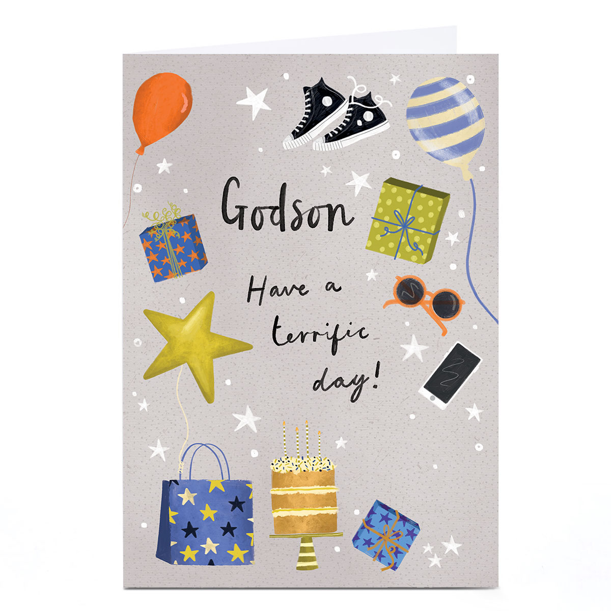 Personalised Birthday Card - Have A Terrific Day Presents, Godson