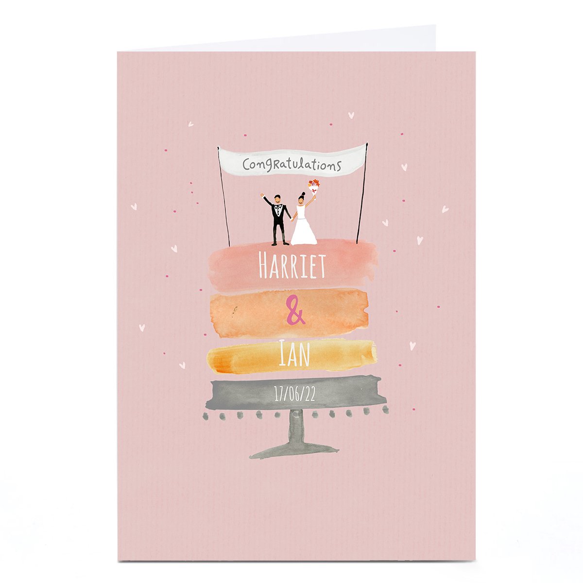 Personalised Wedding Card - Cake Topper