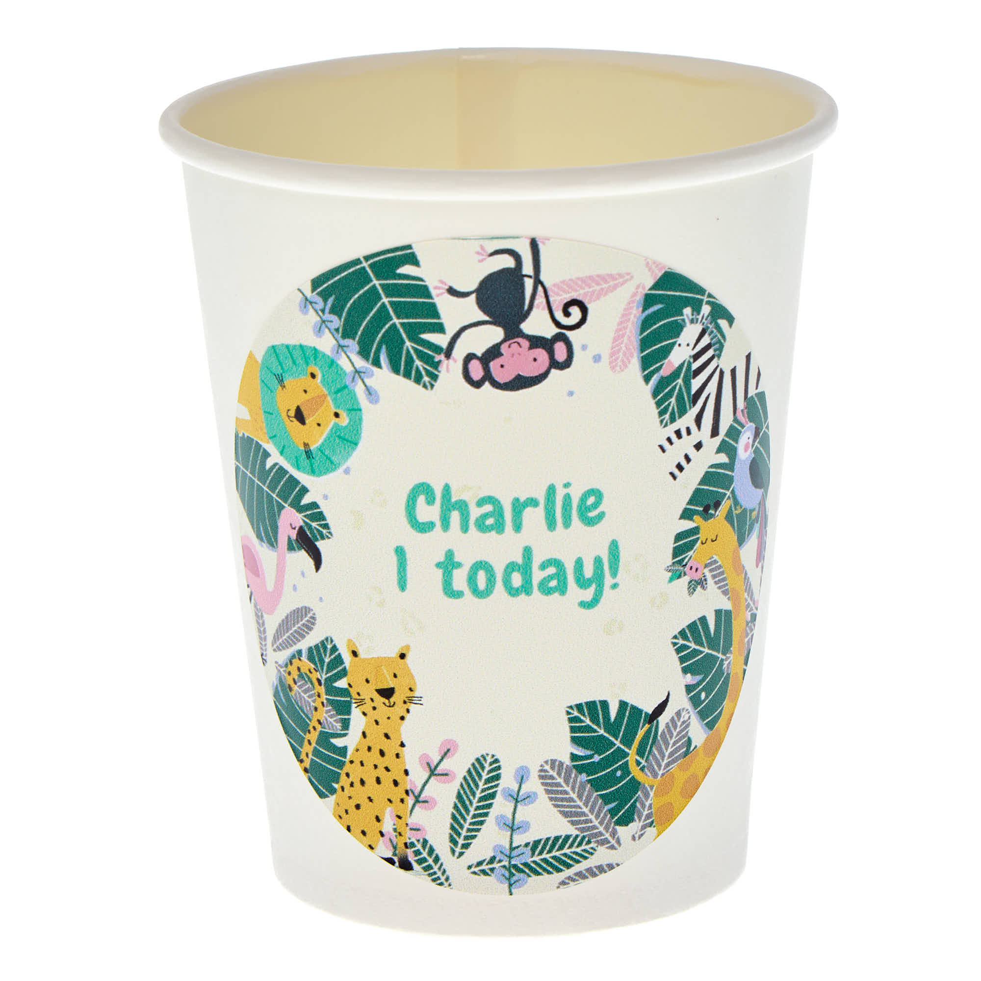 Jungle Animals Personalised Party Cup