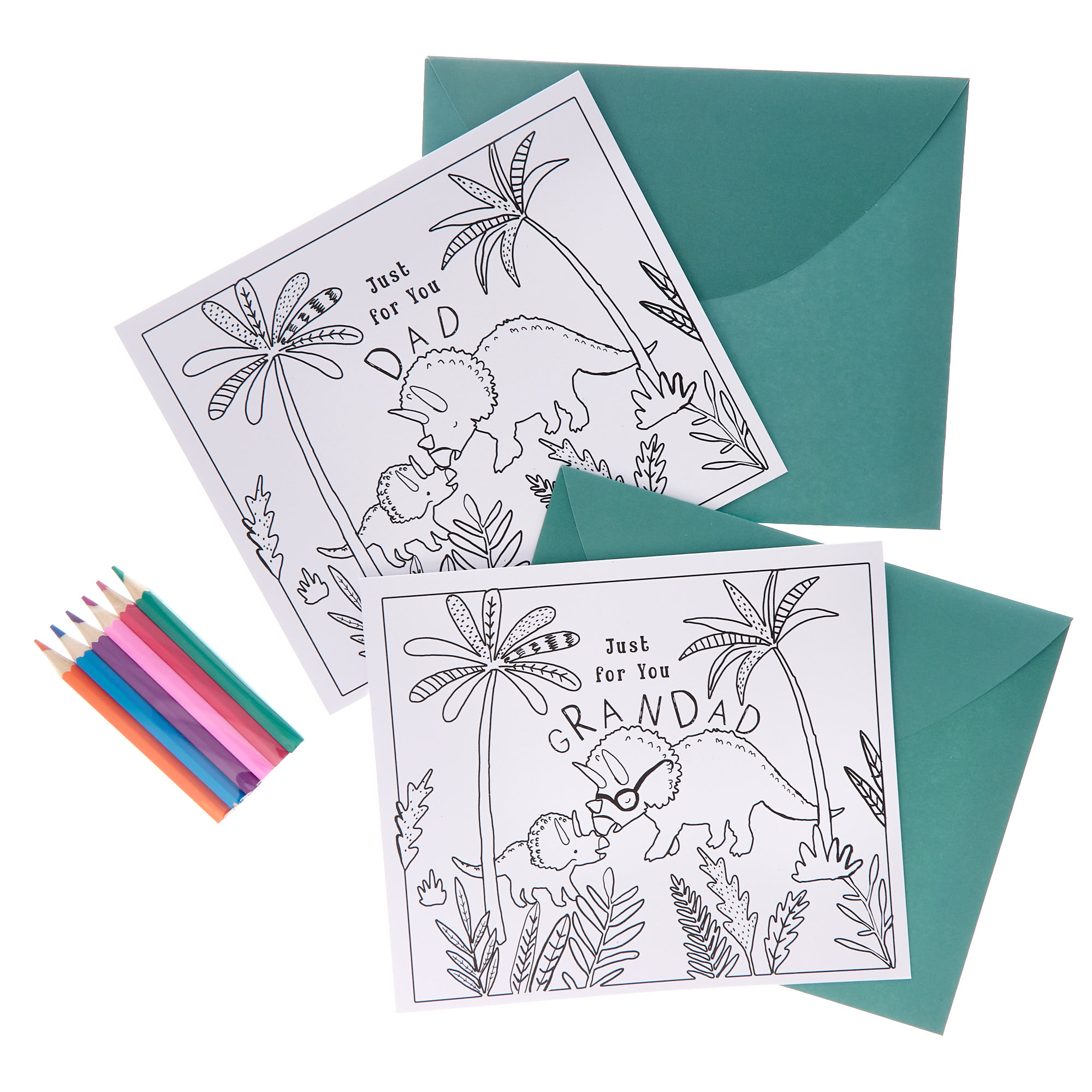 Dad & Grandad Colour Your Own Greeting Cards 