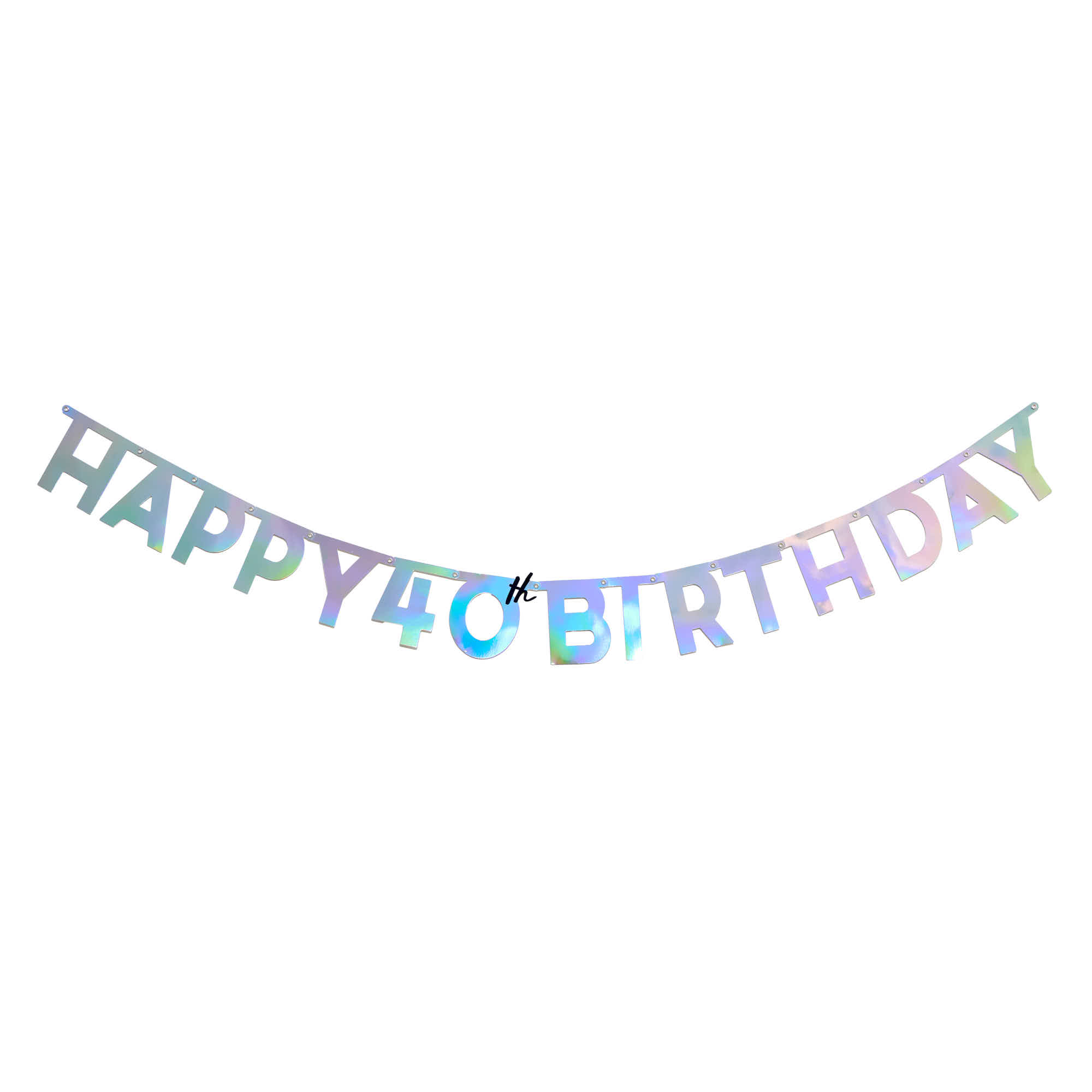 Buy Silver Happy 40th Birthday Letter Banner for GBP 2.49 | Card Factory UK