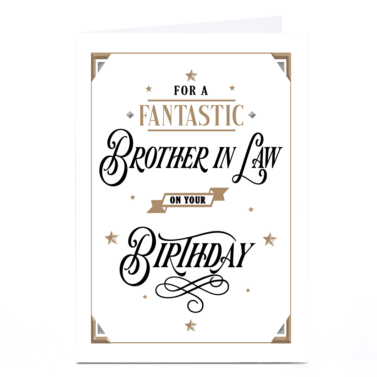 Personalised Birthday Card - Classic Script, Fantastic Brother-in-Law