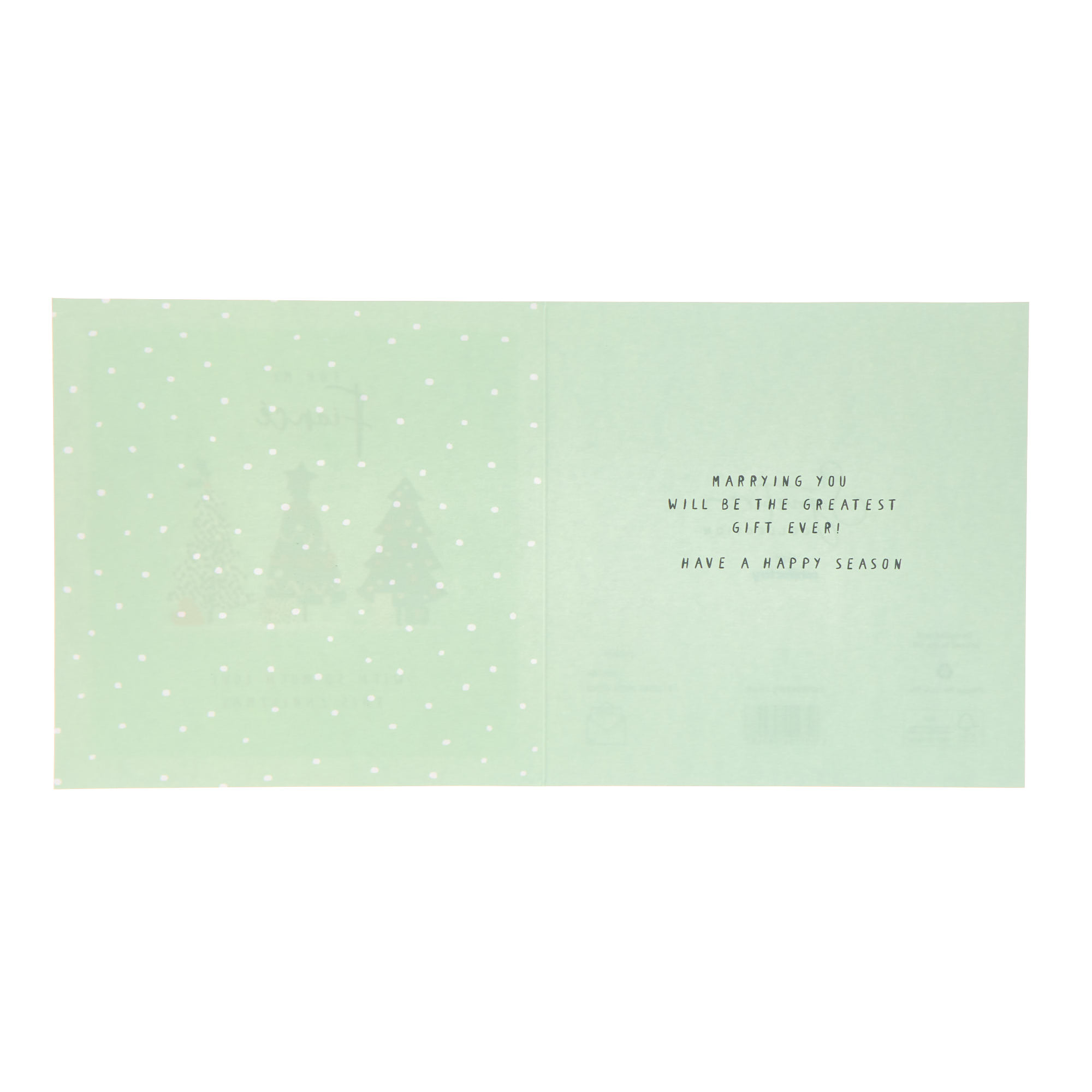 Fiancé Row of Trees Christmas Card