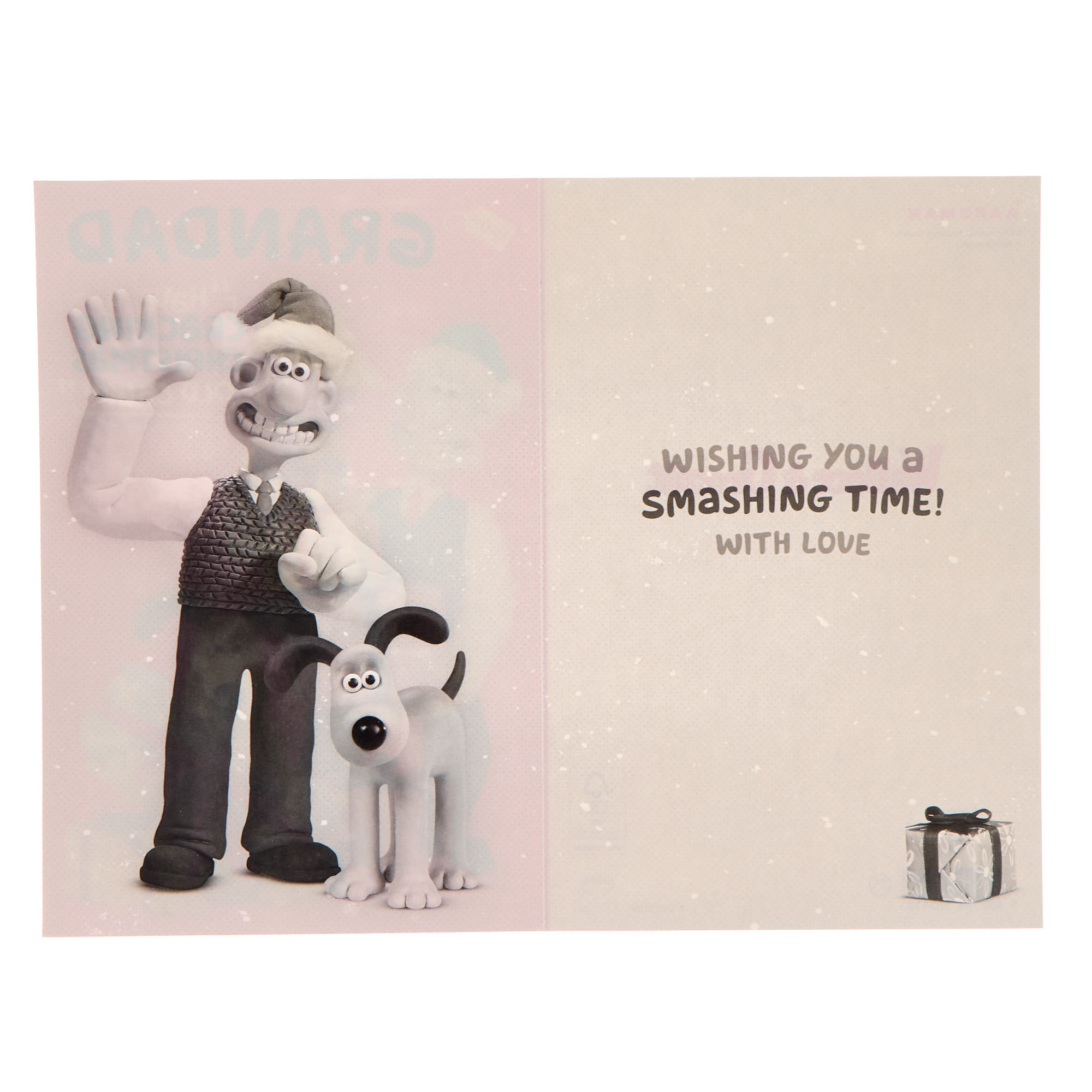 Grandad Wallace & Gromit Christmas Card