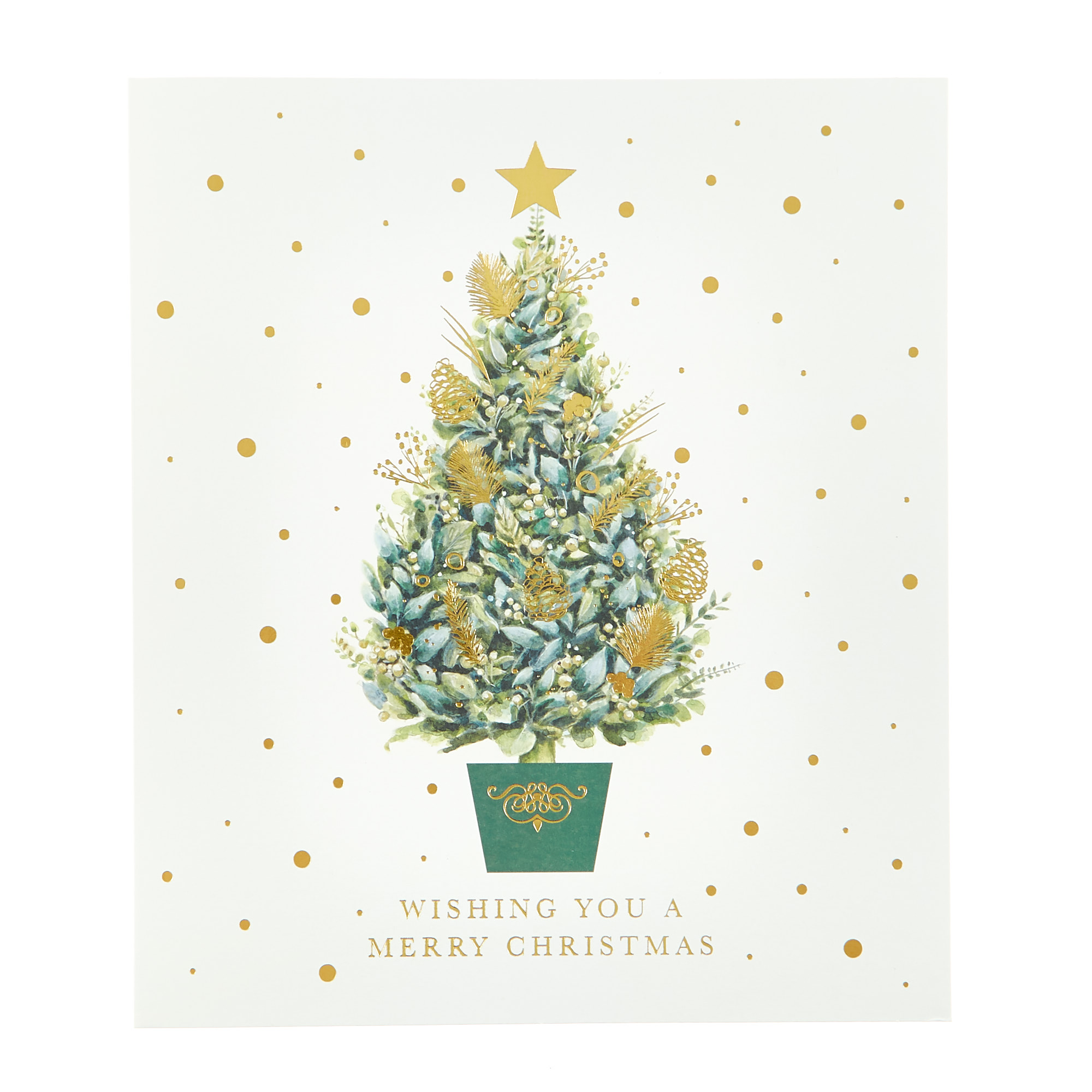 12 Deluxe Charity Boxed Christmas Cards - Tree & Wreath (2 Designs)