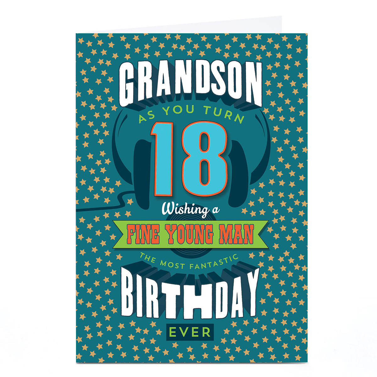 Personalised 18th Birthday Card - Fine Young Man, Grandson