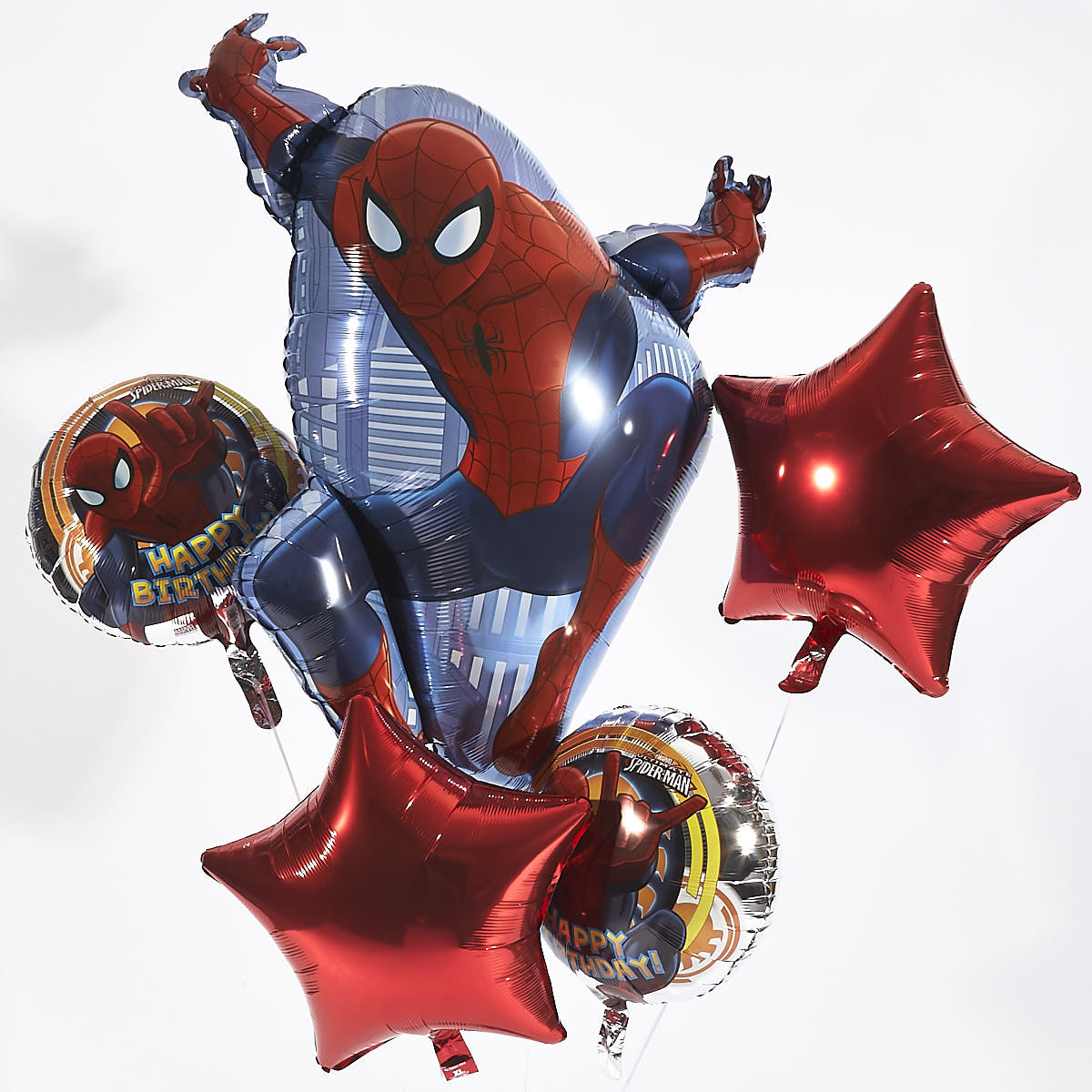 marvel spider-man helium balloon bouquet (deflated)