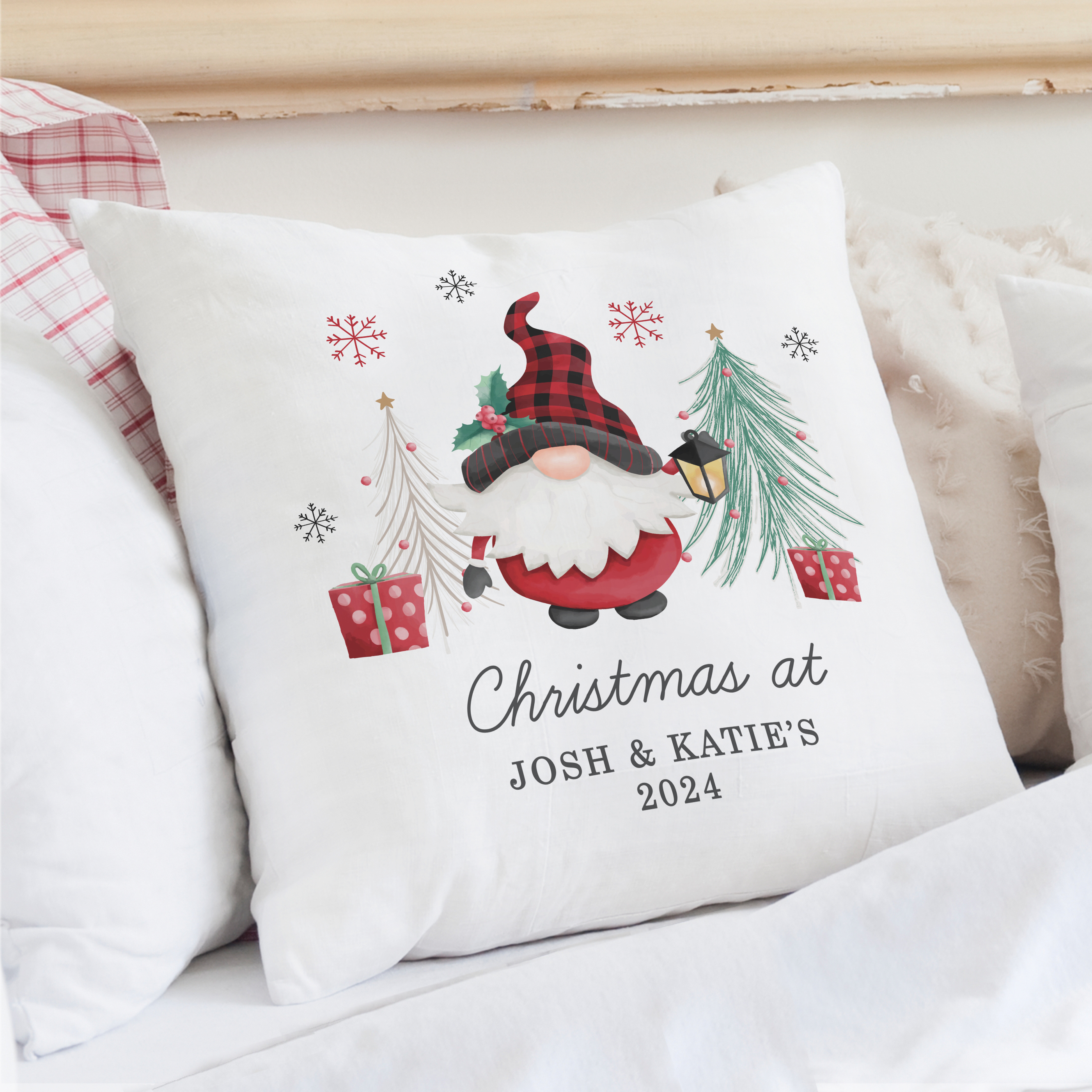 Personalised Christmas Gonk Cushion