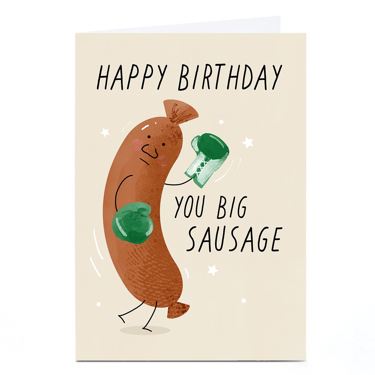 Personalised Christmas Card - You Big Sausage