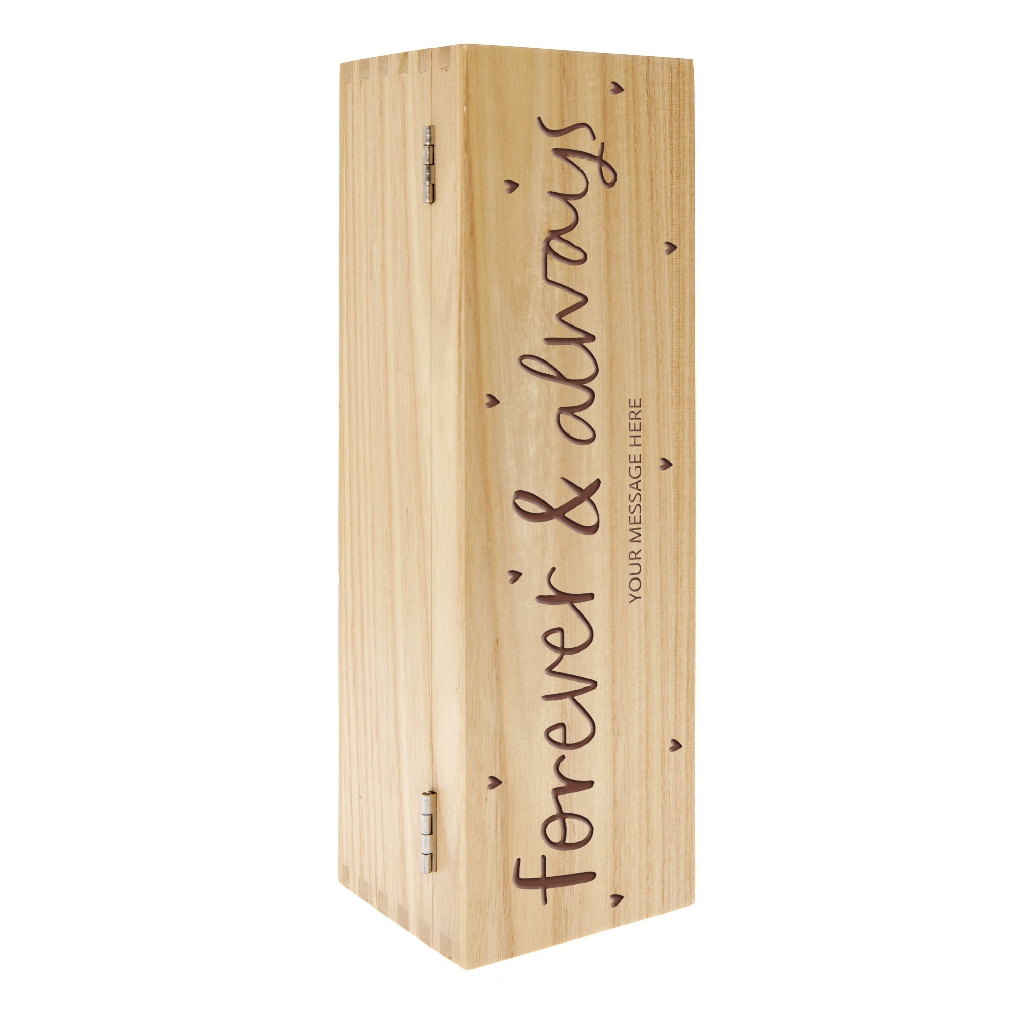 Personalised Wooden Alcohol Box - Forever & Always